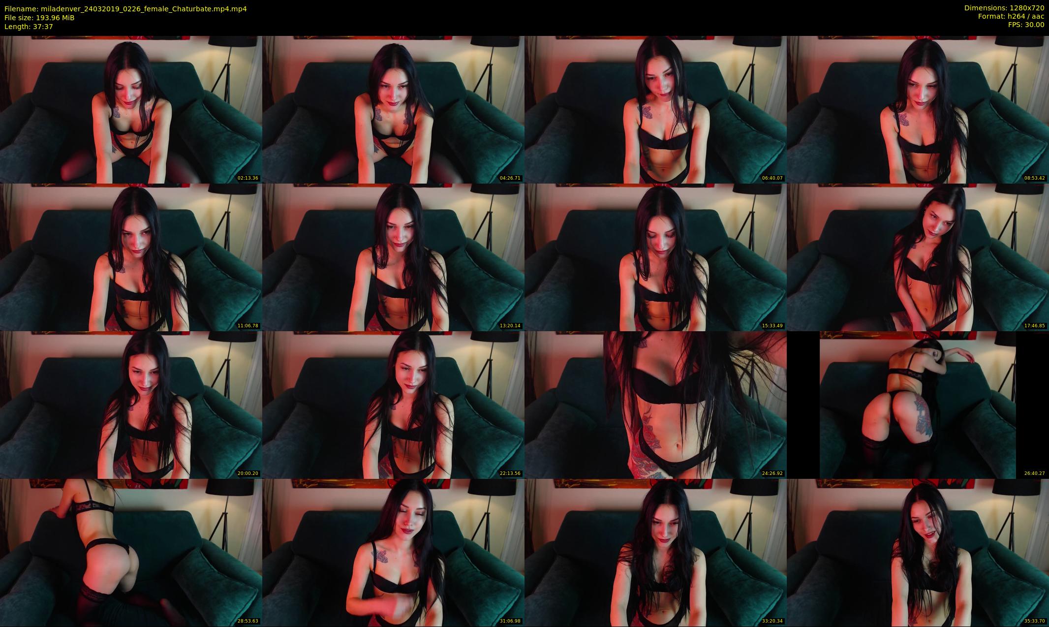 miladenver — 38 minute Chaturbate female cam show recording, 720p, Mar 24, 2019