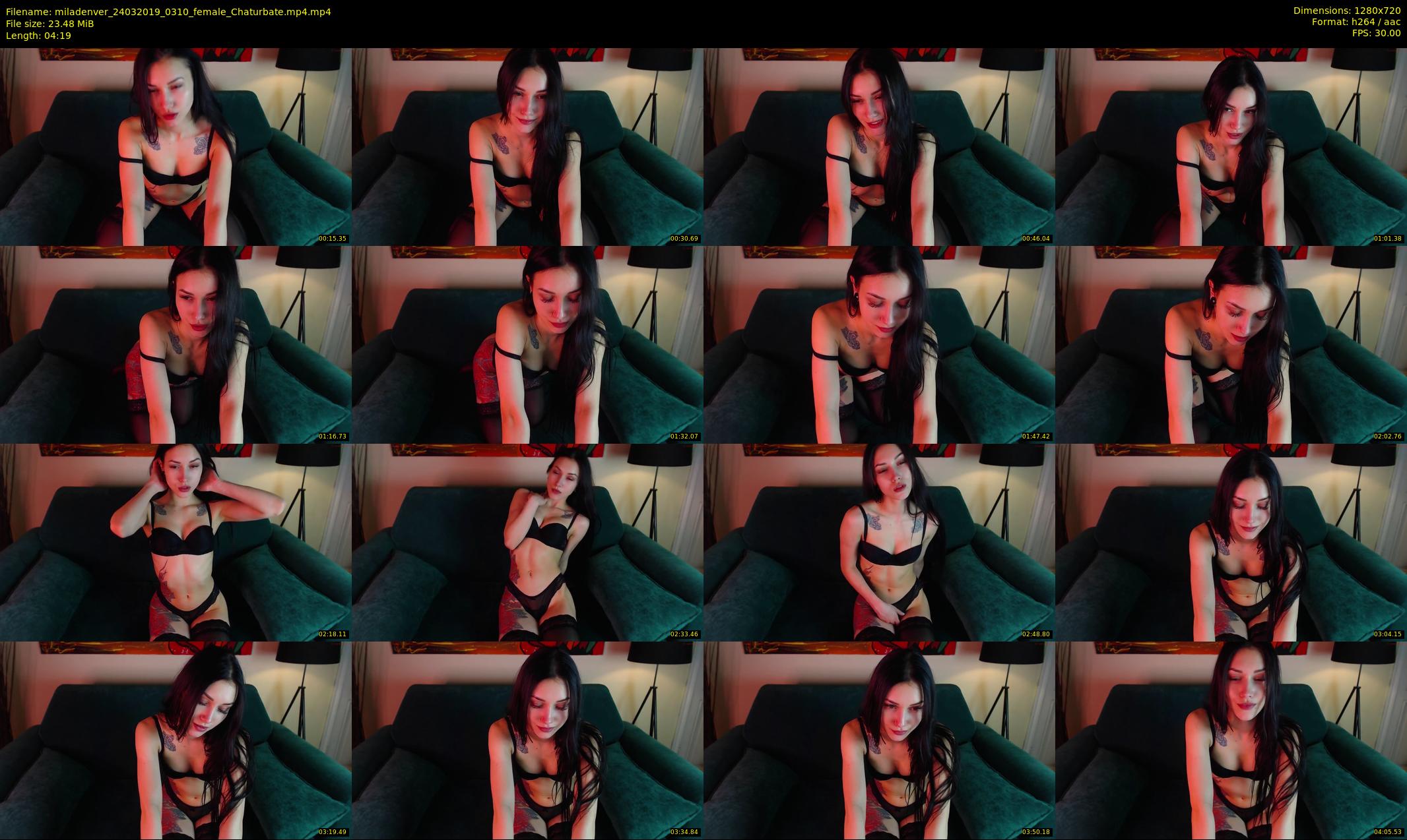 miladenver — 5 minute Chaturbate female cam show recording, 720p, Mar 24, 2019