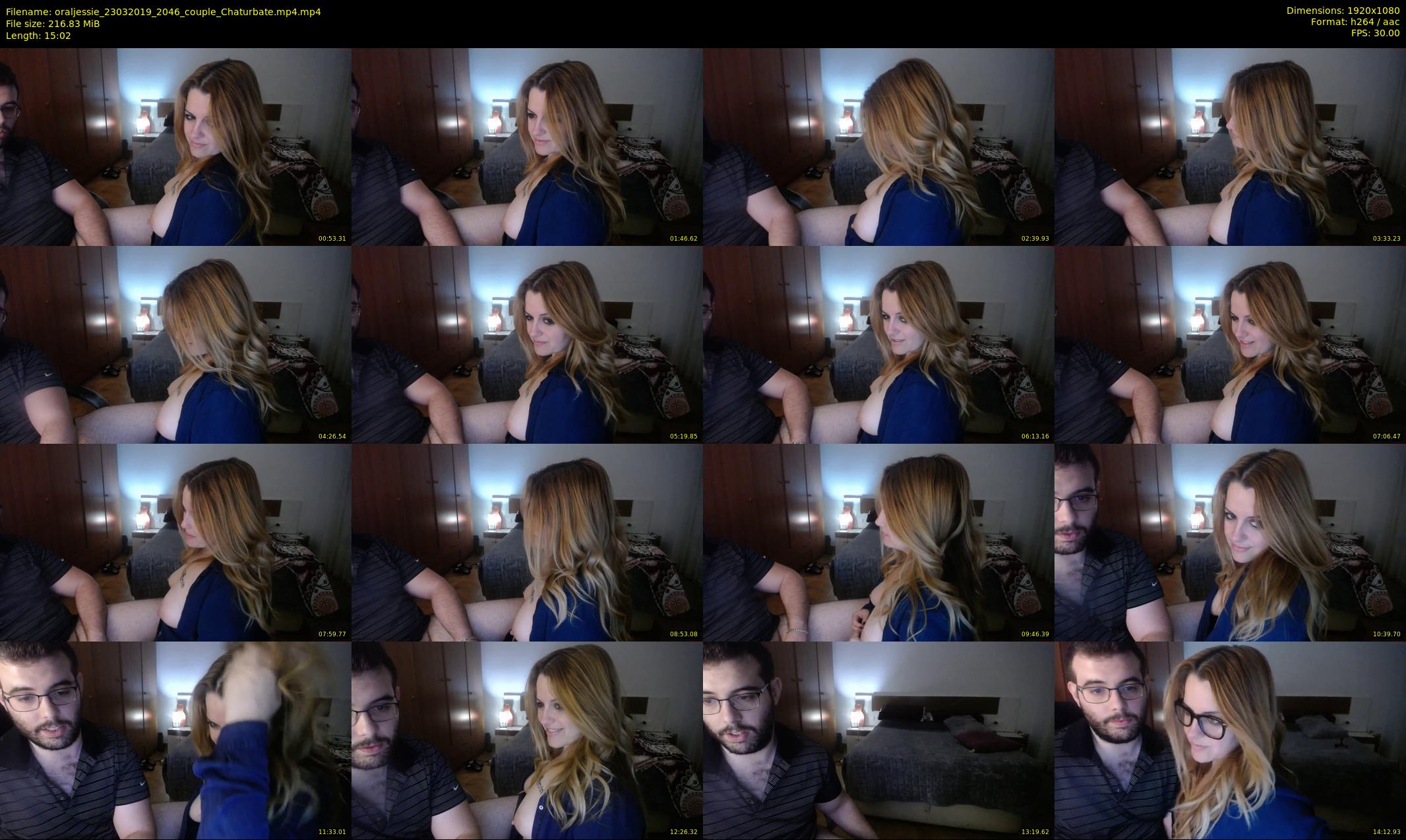oraljessie — 16 minute Chaturbate couple cam show recording, 1080p, Mar 23, 2019