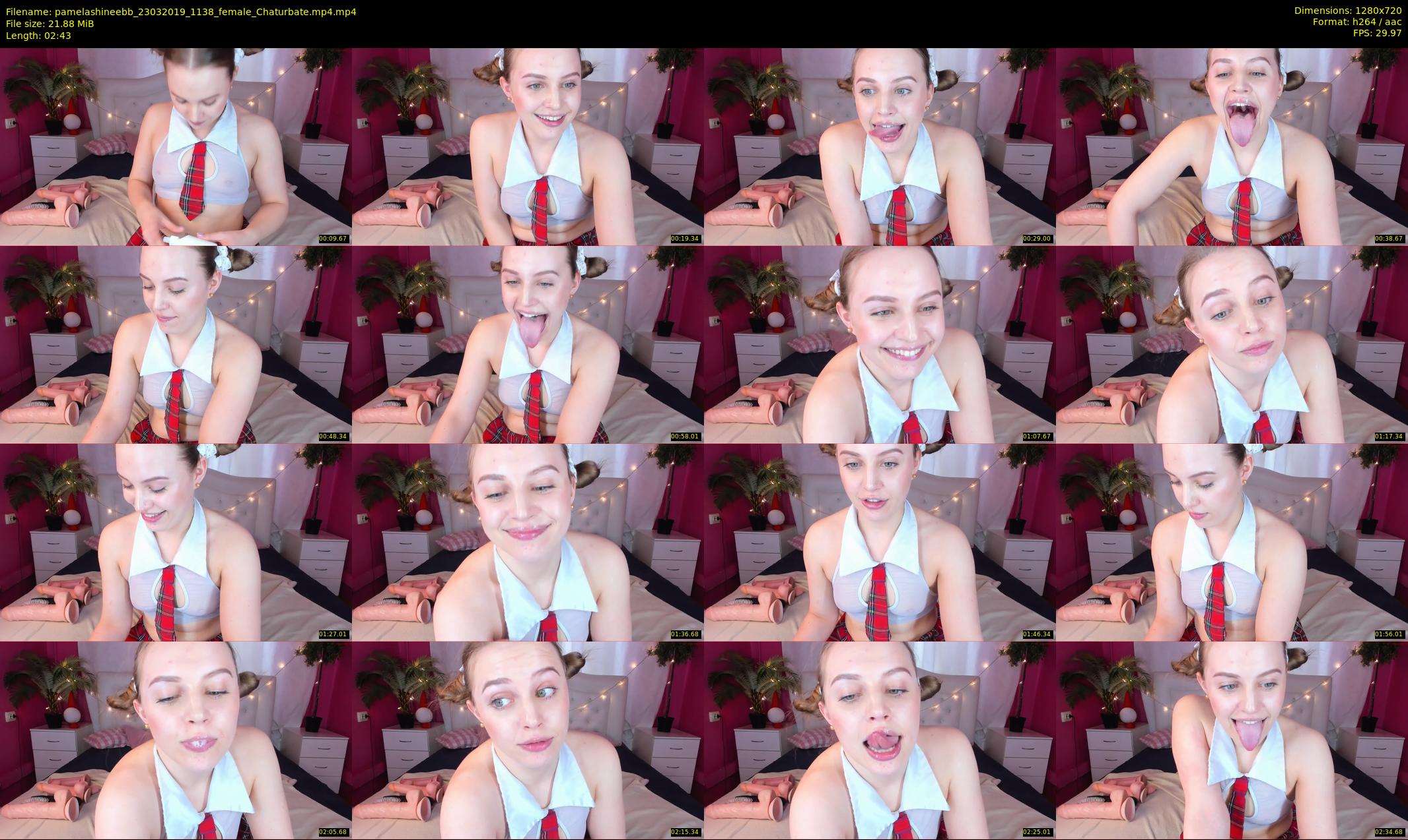pamelashineebb — 3 minute Chaturbate female cam show recording, 720p, Mar 23, 2019