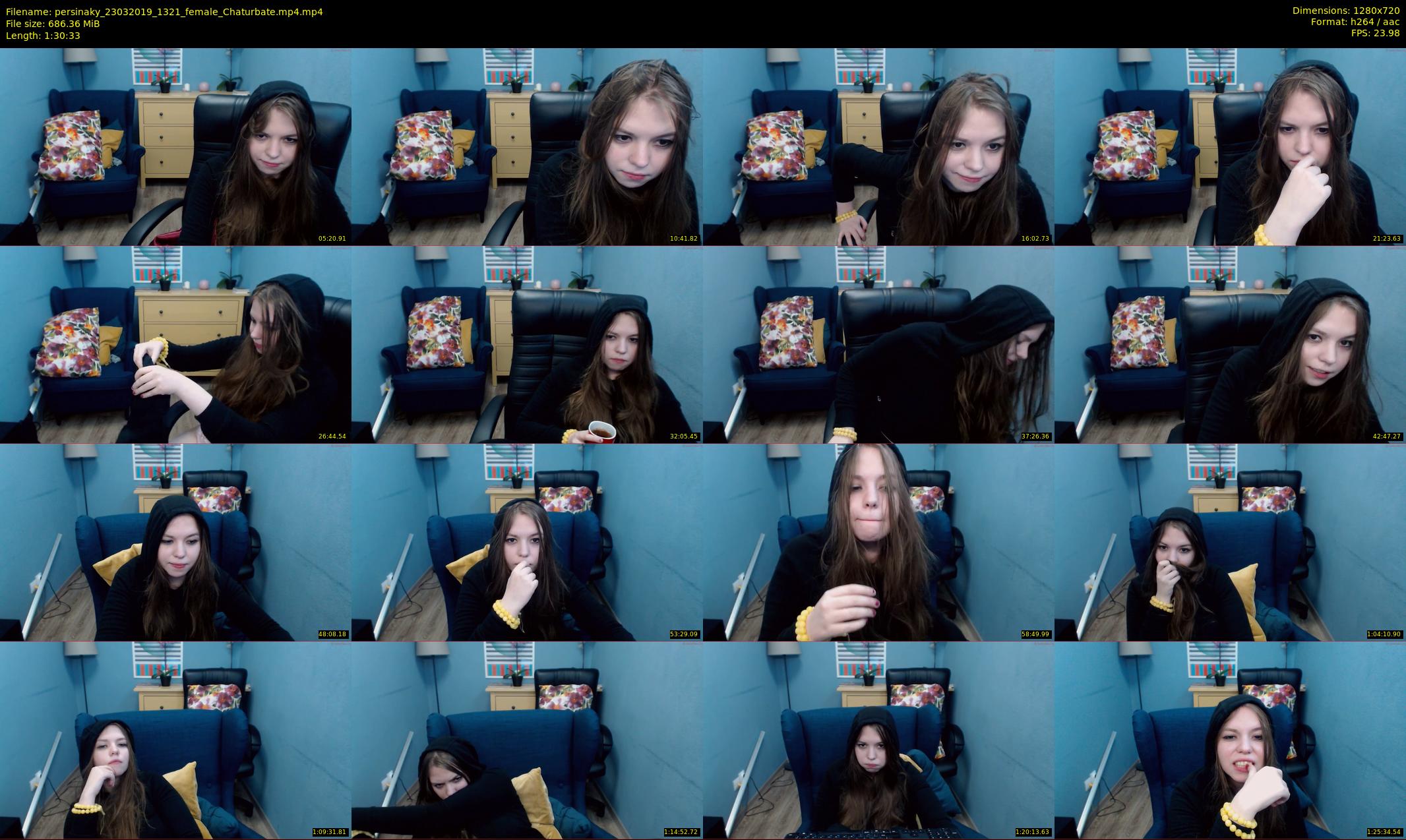 persinaky — 91 minute Chaturbate female cam show recording, 720p, Mar 23, 2019