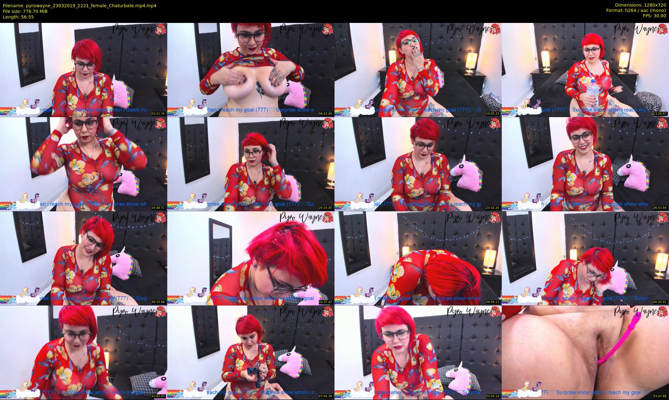 pyrowayne — 57 minute Chaturbate female cam show recording, 720p, Mar 23, 2019