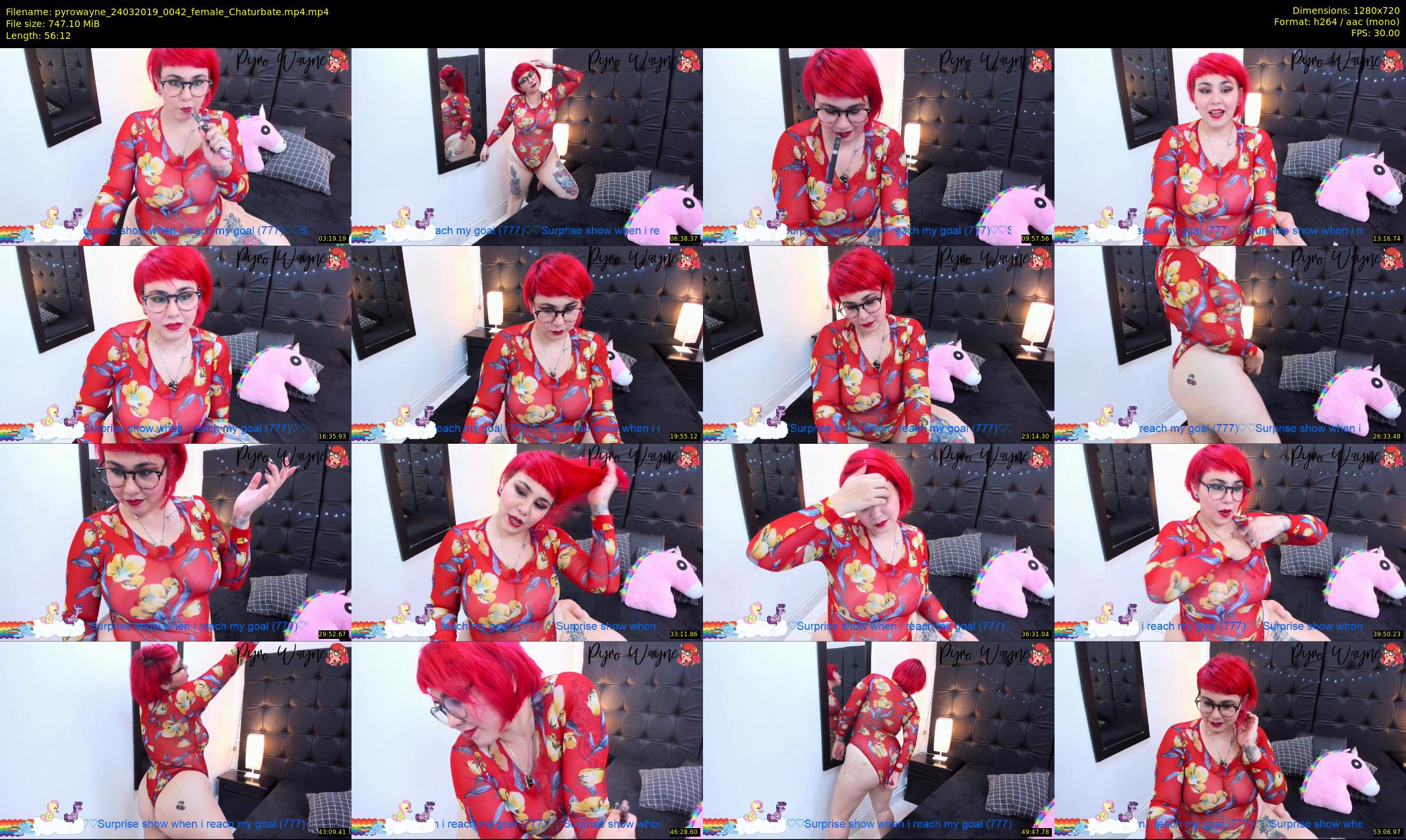 pyrowayne — 57 minute Chaturbate female cam show recording, 720p, Mar 24, 2019