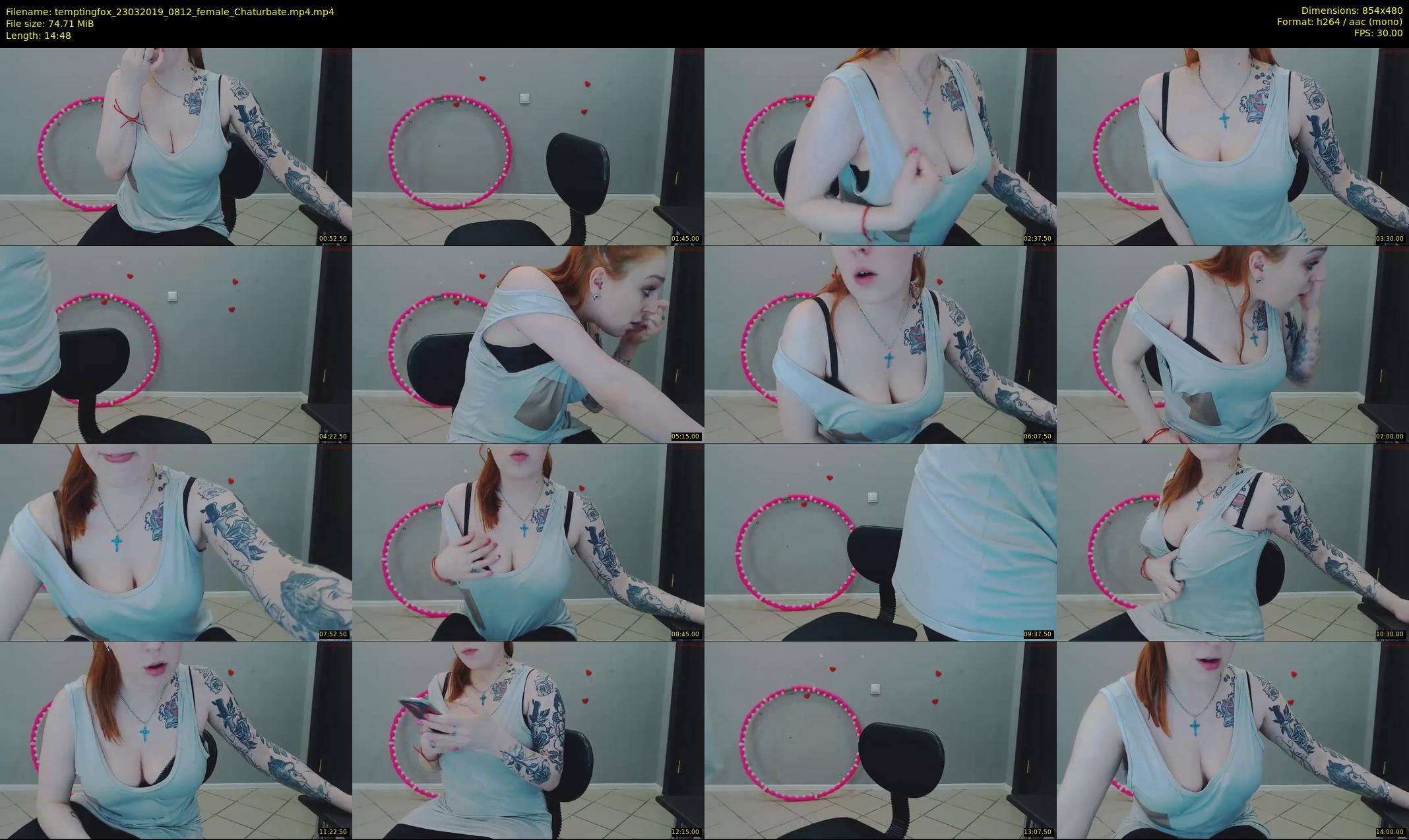 temptingfox — 15 minute Chaturbate female cam show recording, 480p, Mar 23, 2019