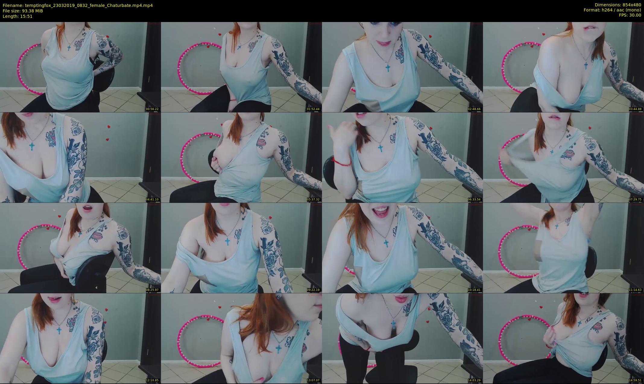 temptingfox — 16 minute Chaturbate female cam show recording, 480p, Mar 23, 2019