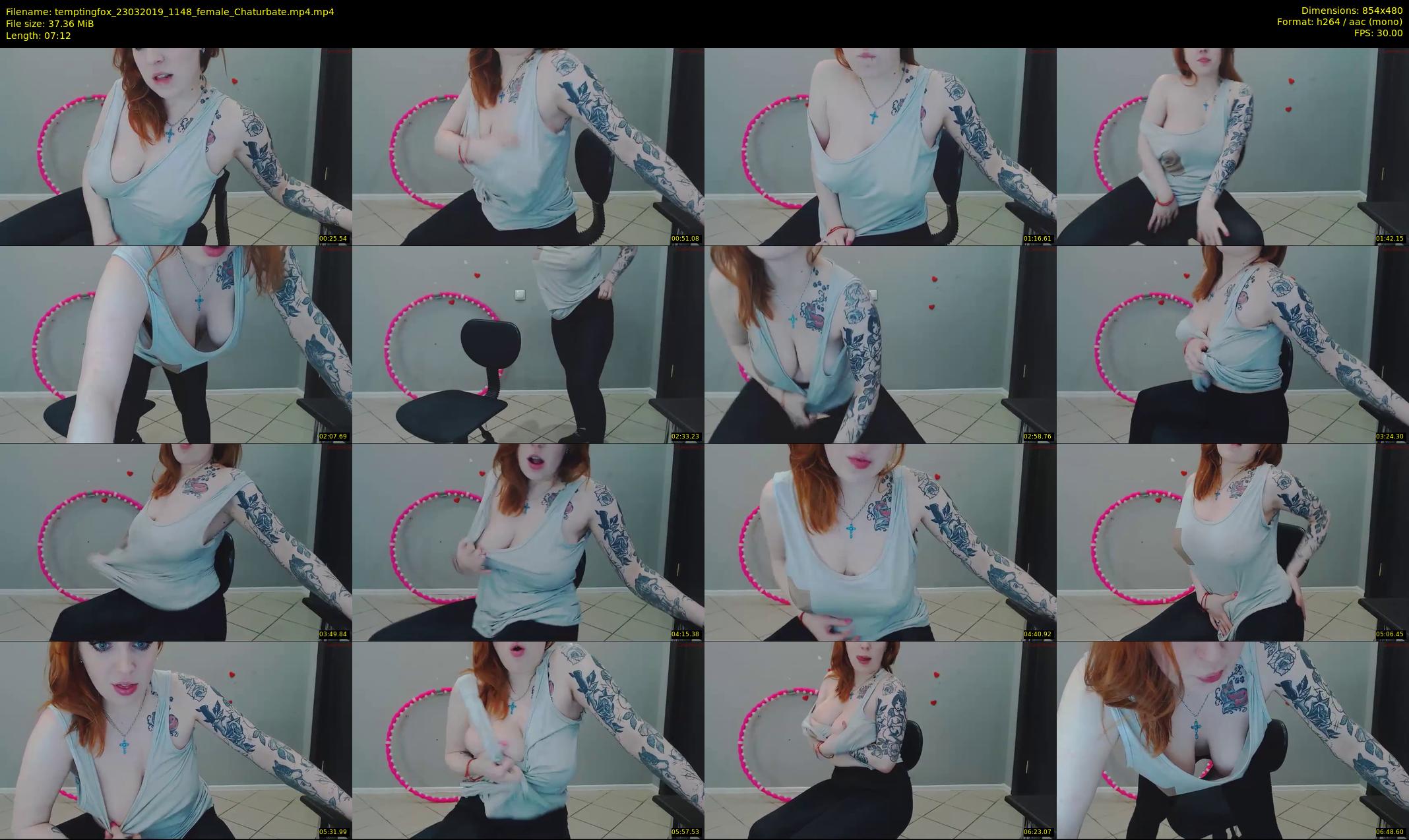 temptingfox — 8 minute Chaturbate female cam show recording, 480p, Mar 23, 2019