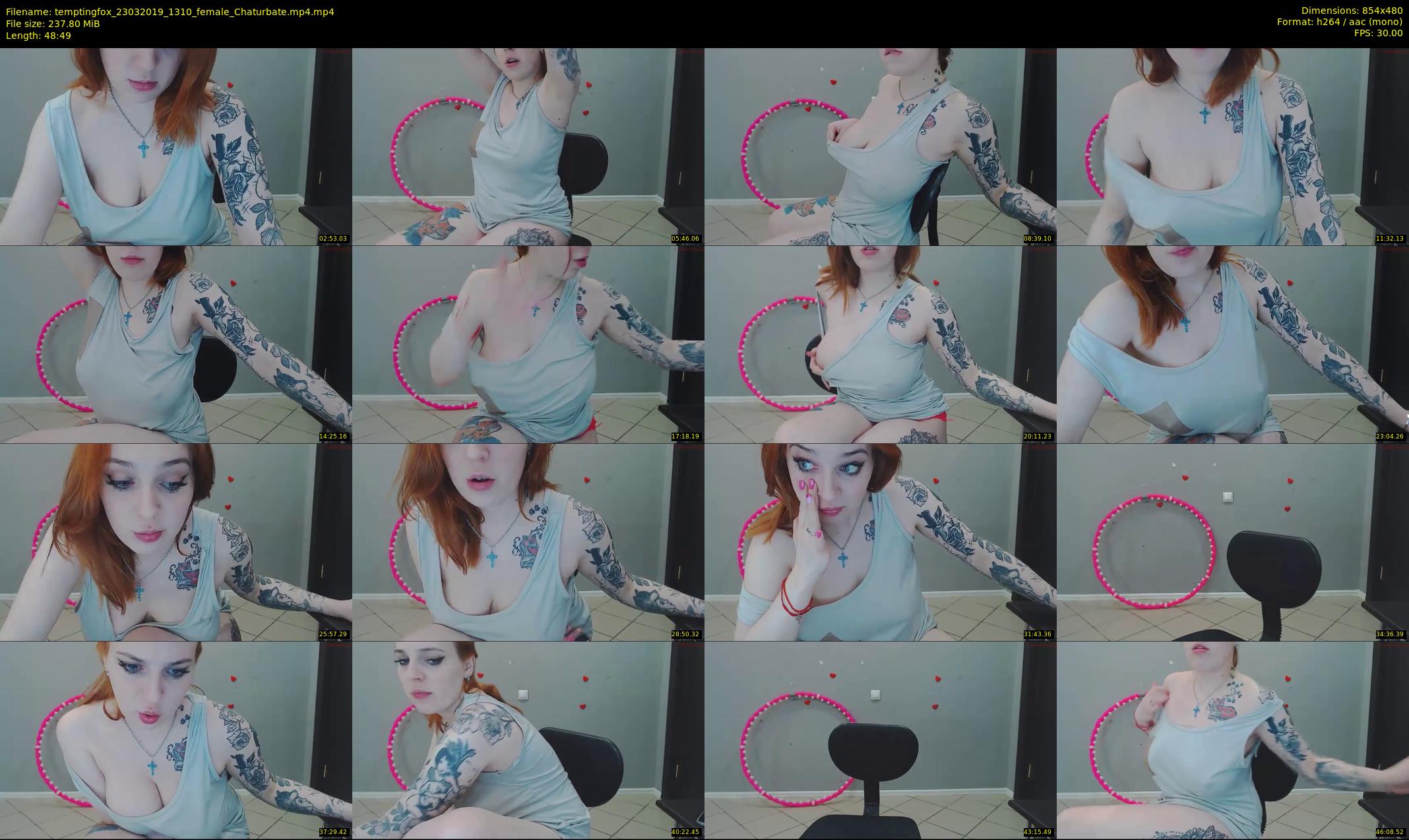 temptingfox — 49 minute Chaturbate female cam show recording, 480p, Mar 23, 2019