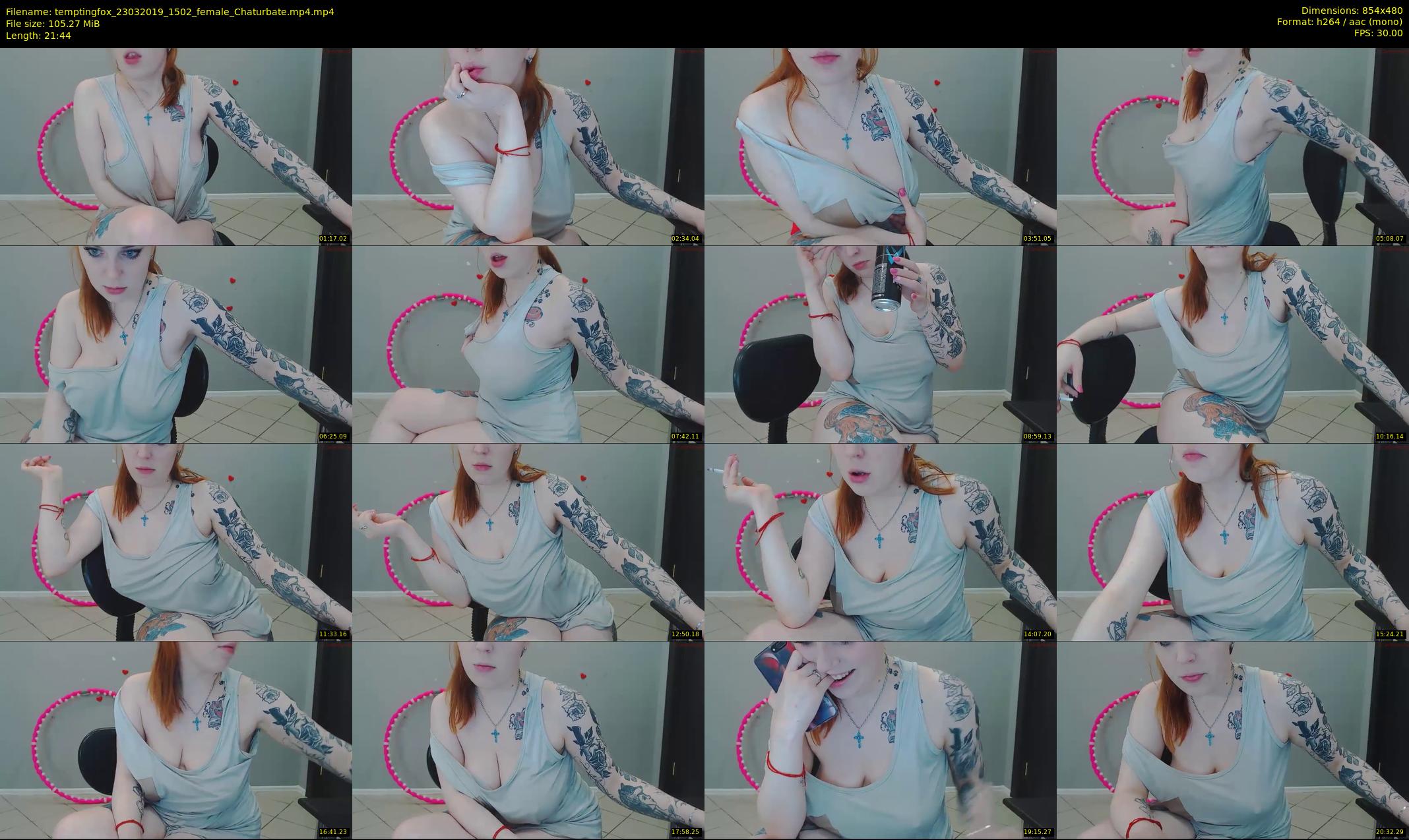 temptingfox — 22 minute Chaturbate female cam show recording, 480p, Mar 23, 2019