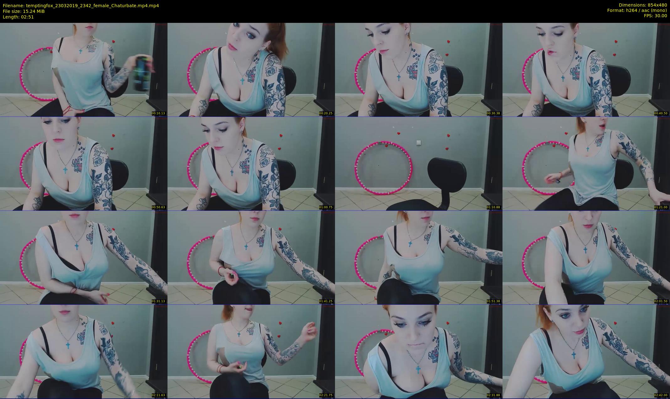 temptingfox — 3 minute Chaturbate female cam show recording, 480p, Mar 23, 2019