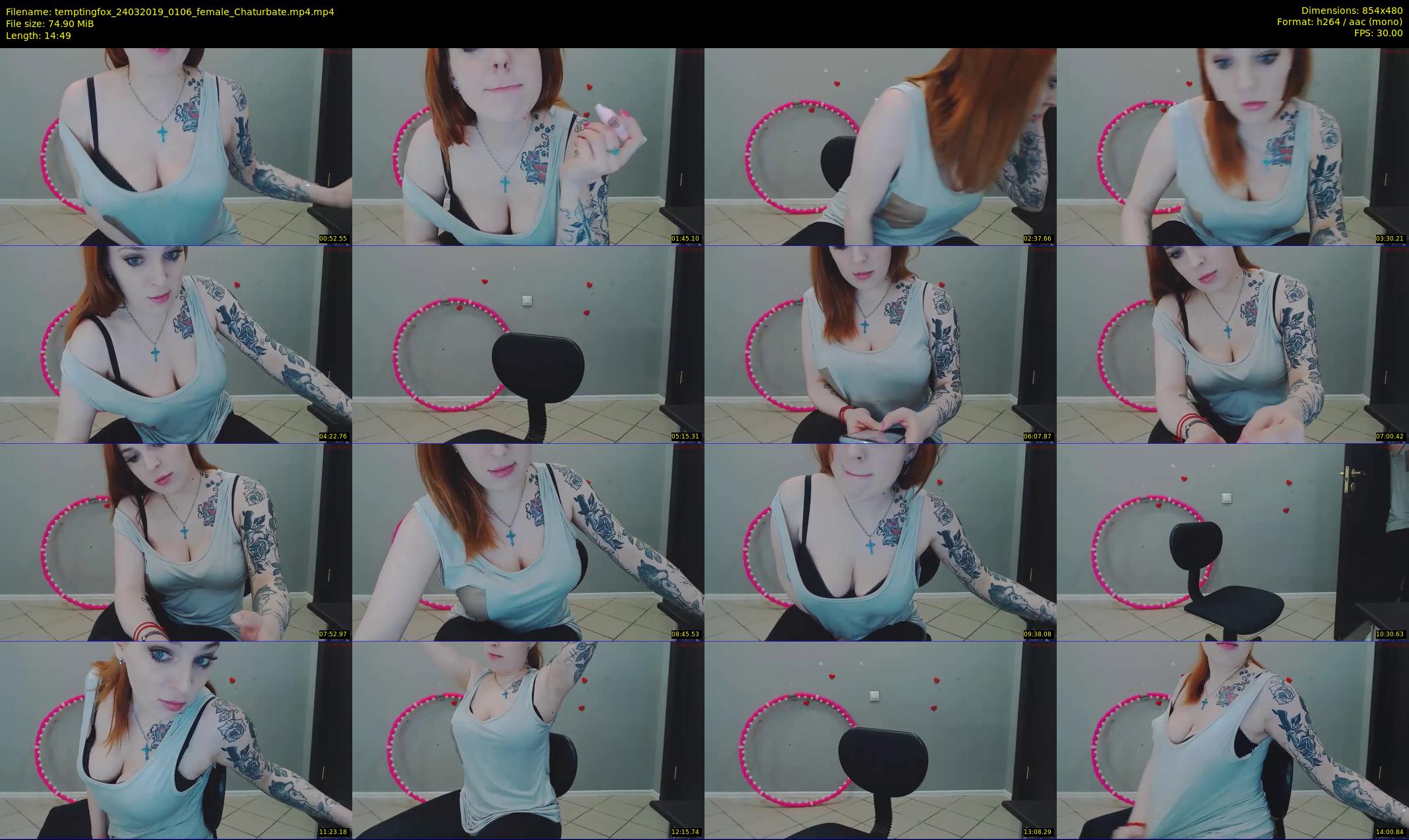 temptingfox — 15 minute Chaturbate female cam show recording, 480p, Mar 24, 2019