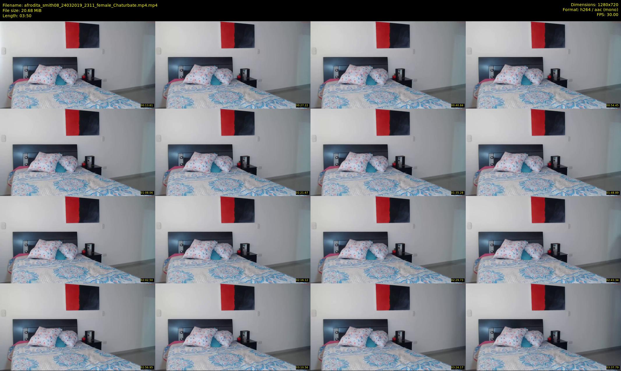 afrodita_smith08 — 4 minute Chaturbate female cam show recording, 720p, Mar 24, 2019