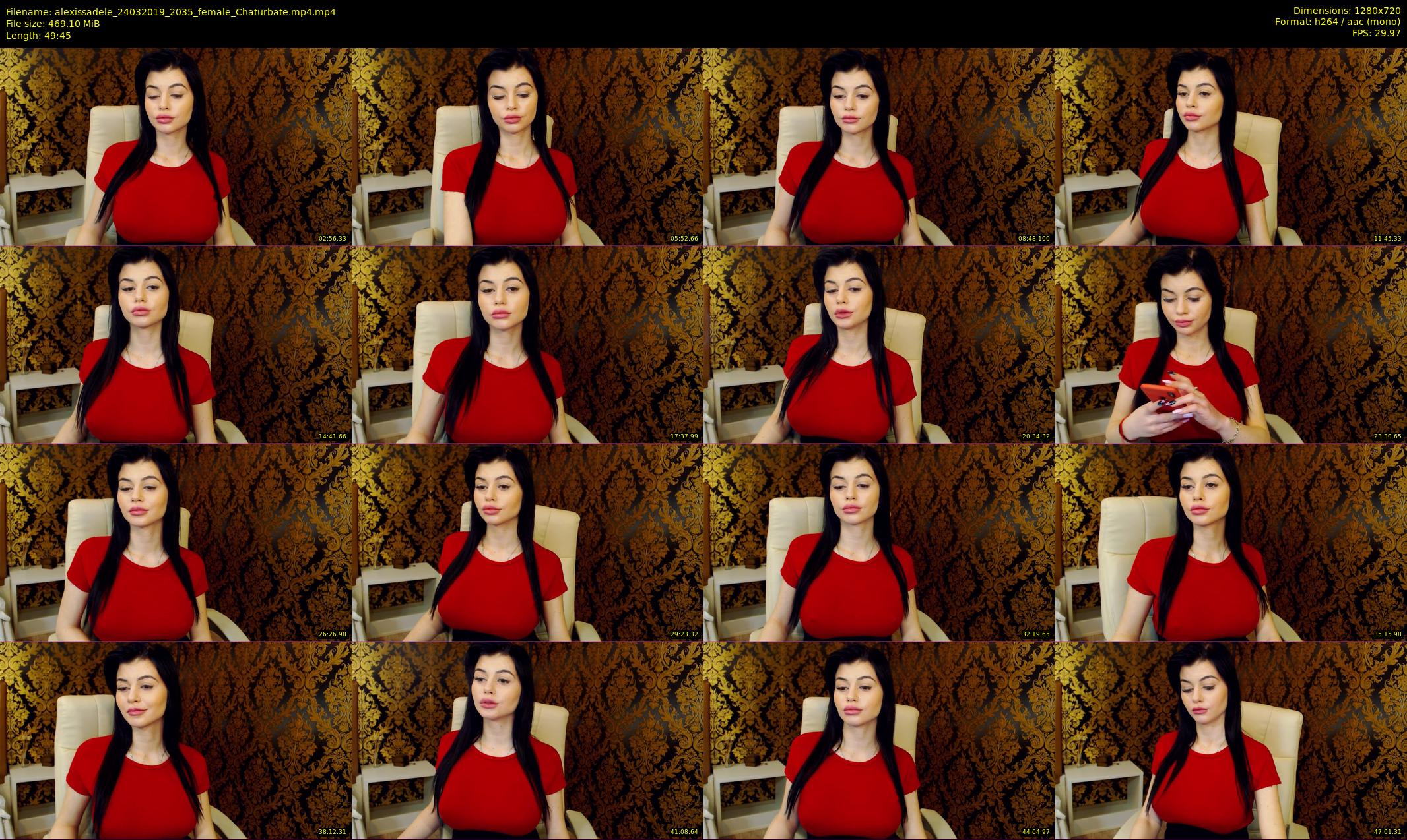 alexissadele — 50 minute Chaturbate female cam show recording, 720p, Mar 24, 2019