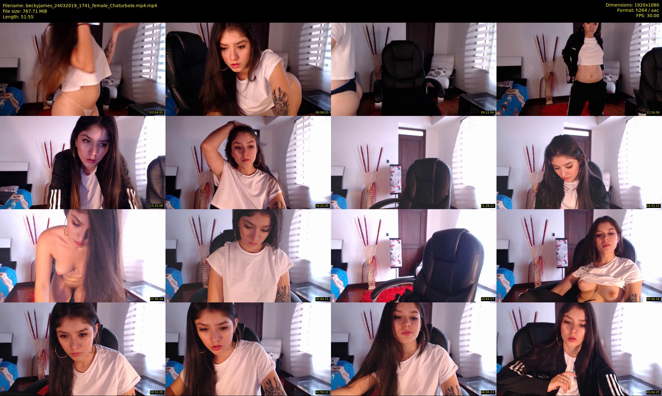 beckyjames — 52 minute Chaturbate female cam show recording, 1080p, Mar 24, 2019