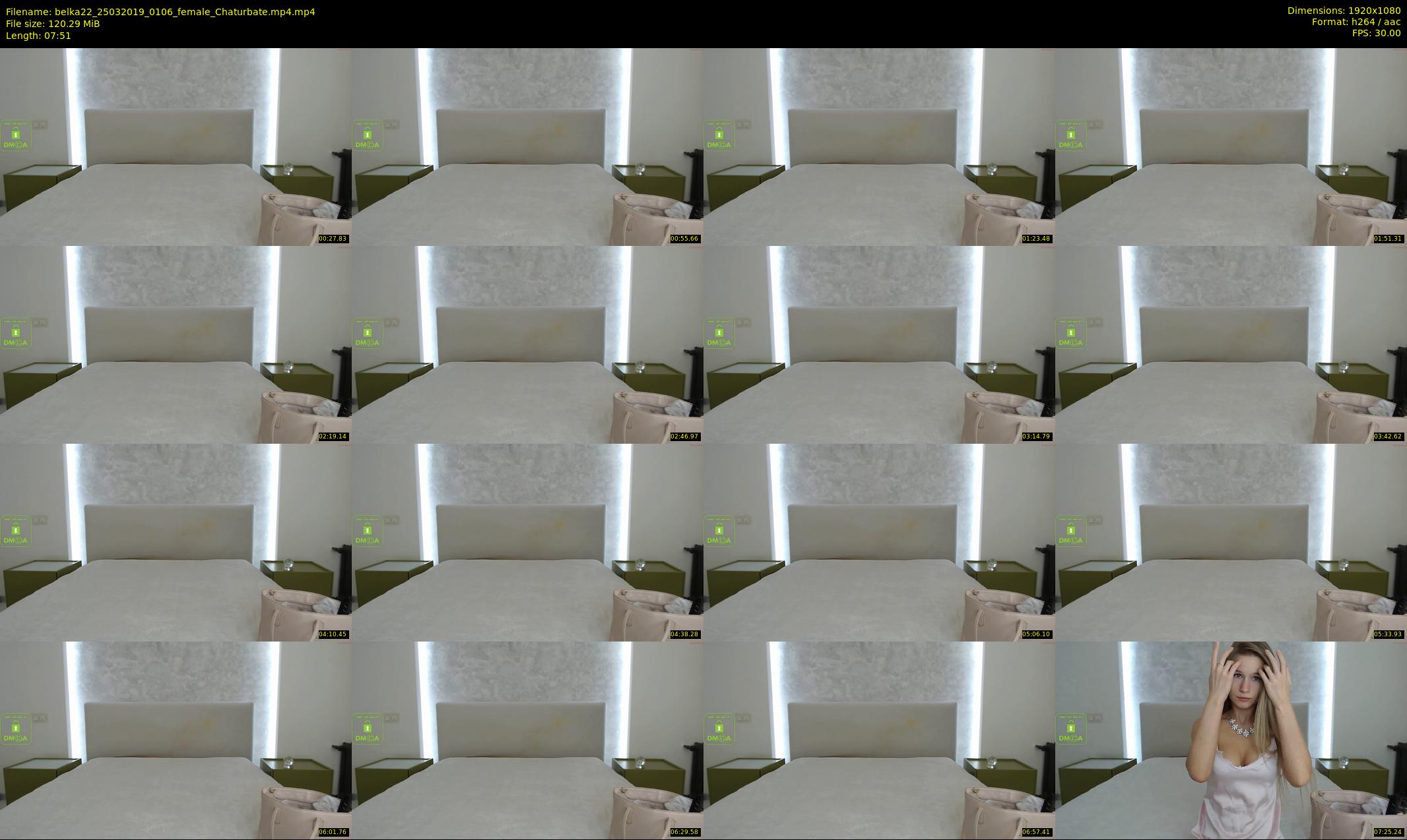 belka22 — 8 minute Chaturbate female cam show recording, 1080p, Mar 25, 2019