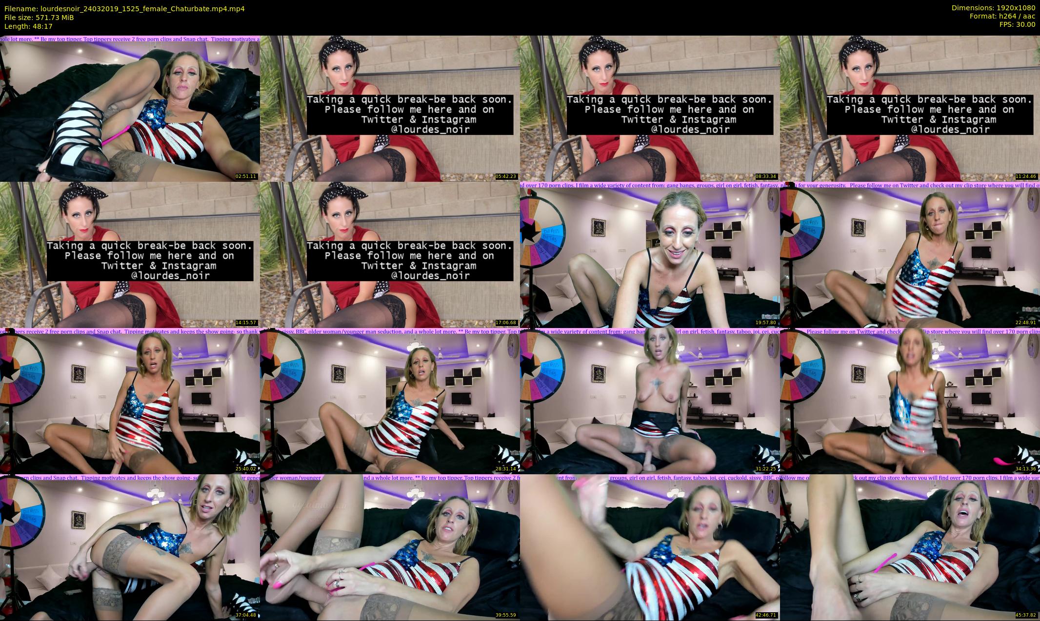 lourdesnoir — 49 minute Chaturbate female cam show recording, 1080p, Mar 24, 2019