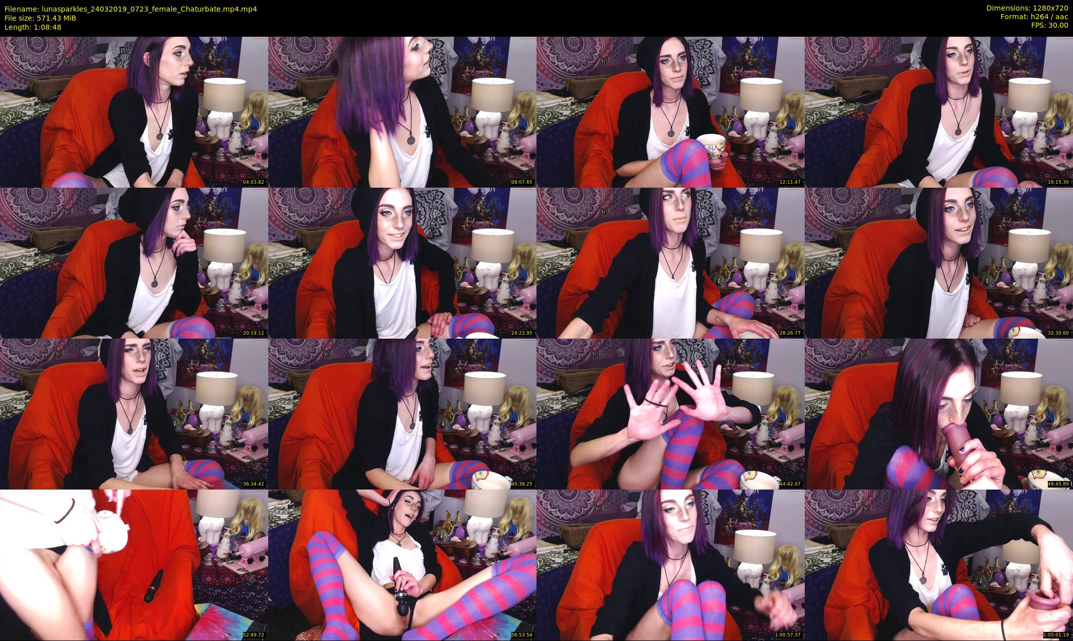 lunasparkles — 69 minute Chaturbate female cam show recording, 720p, Mar 24, 2019