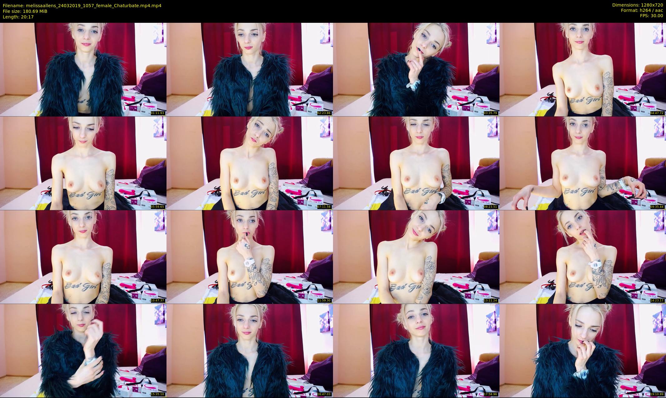 melissaallens — 21 minute Chaturbate female cam show recording, 720p, Mar 24, 2019