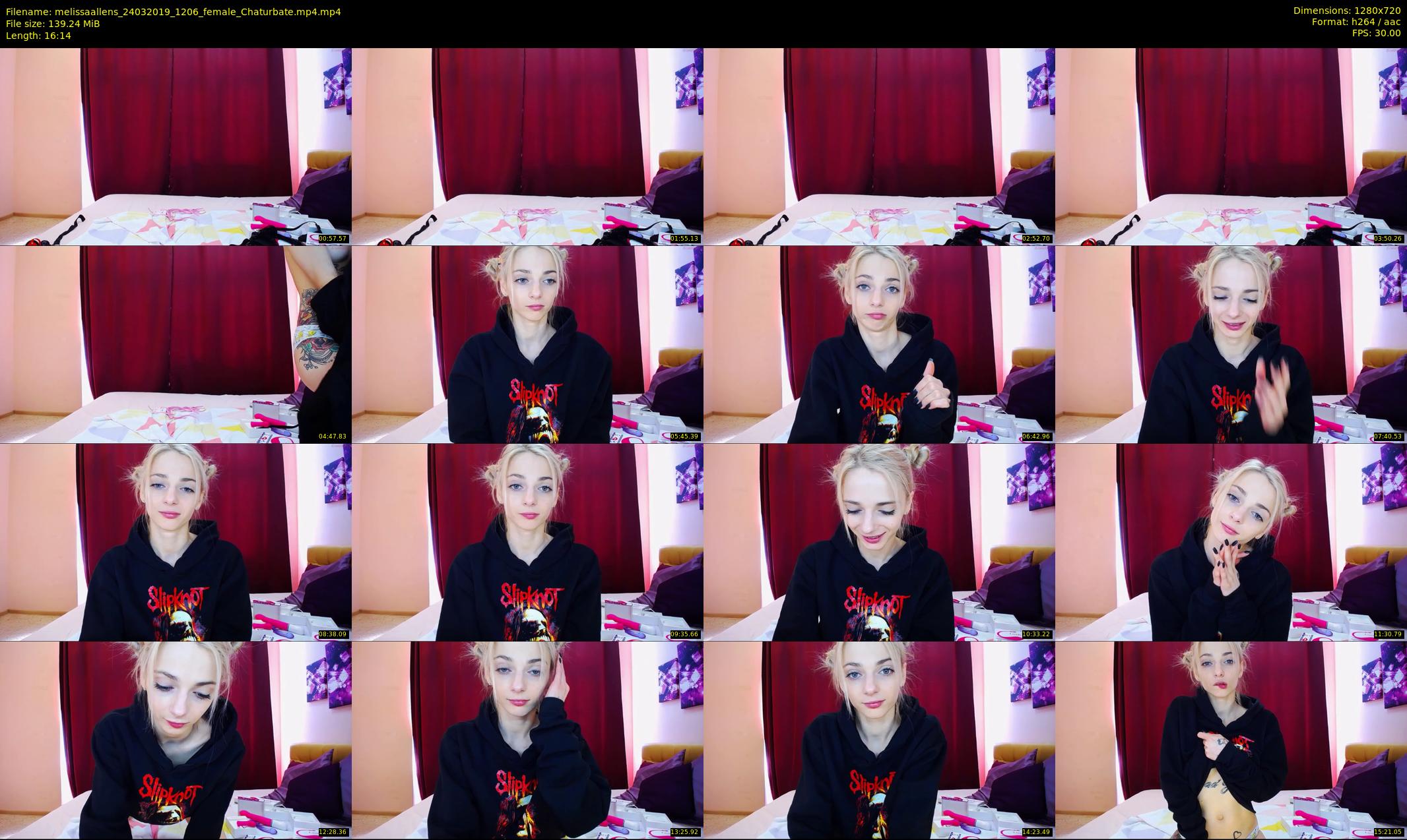 melissaallens — 17 minute Chaturbate female cam show recording, 720p, Mar 24, 2019