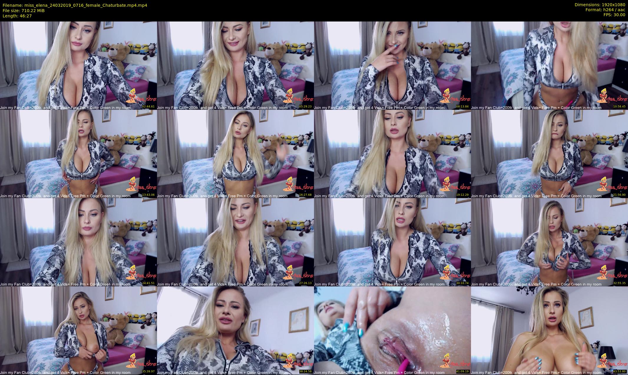 miss_elena — 47 minute Chaturbate female cam show recording, 1080p, Mar 24, 2019