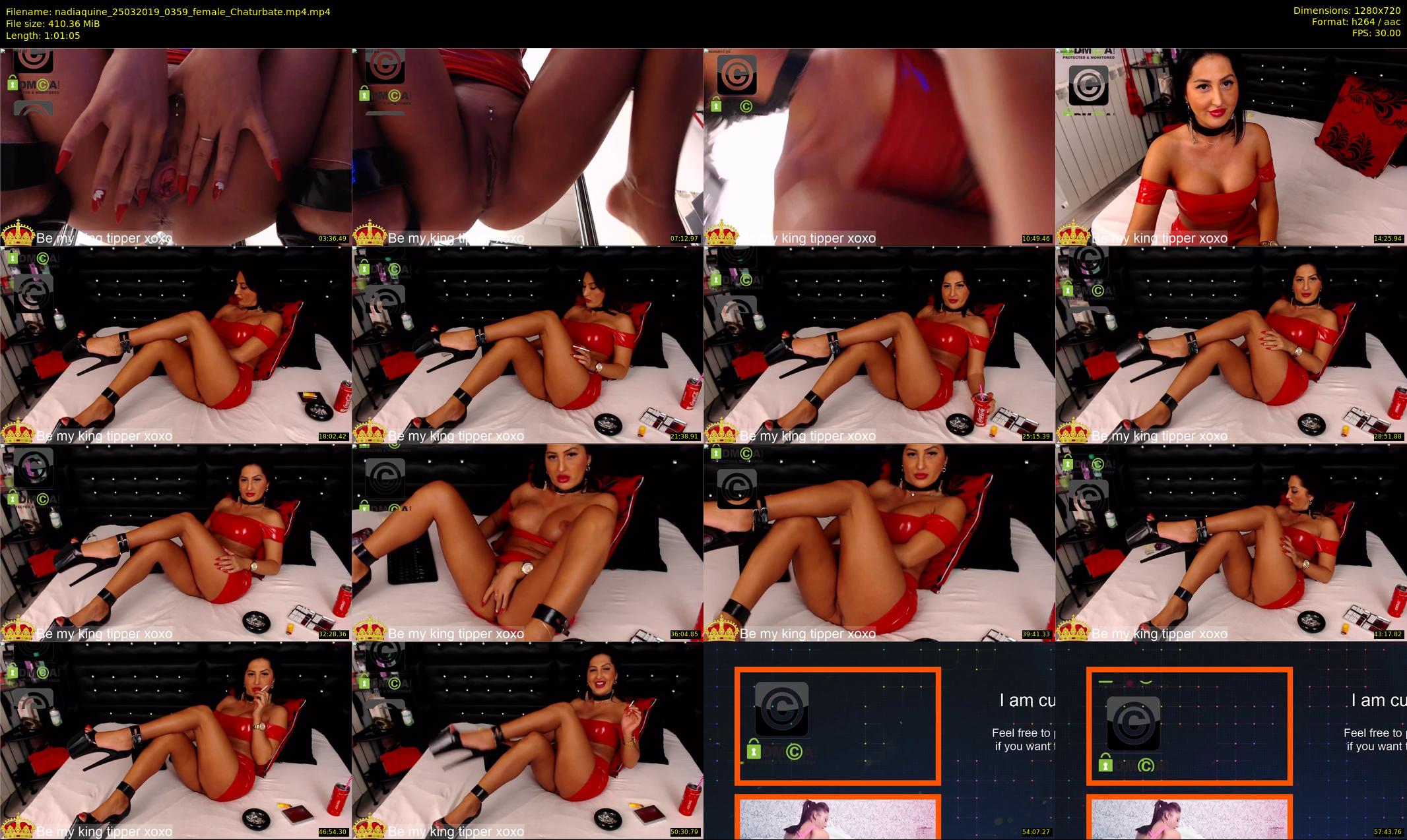 nadiaquine — 62 minute Chaturbate female cam show recording, 720p, Mar 25, 2019