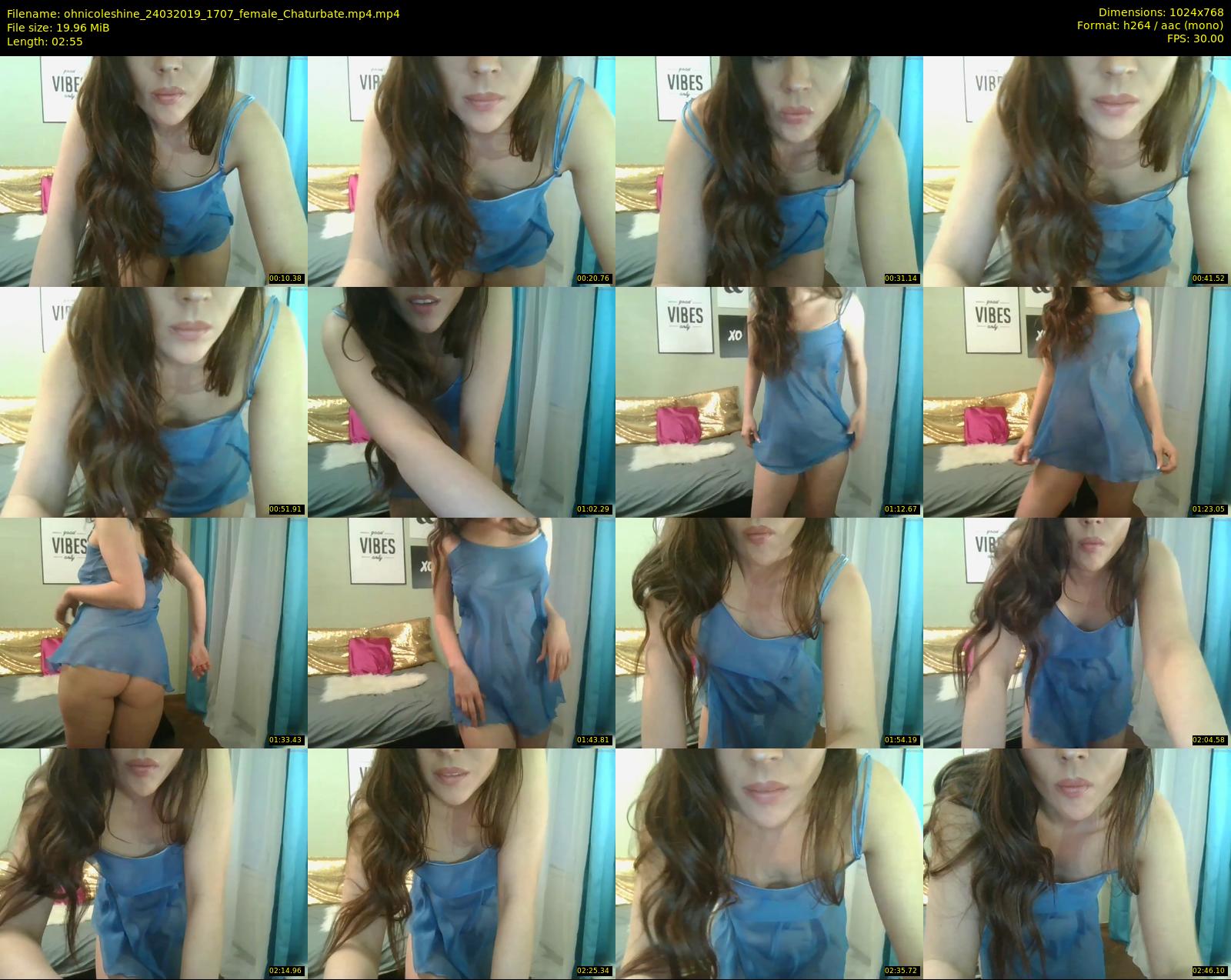 ohnicoleshine — 3 minute Chaturbate female cam show recording, 720p, Mar 24, 2019