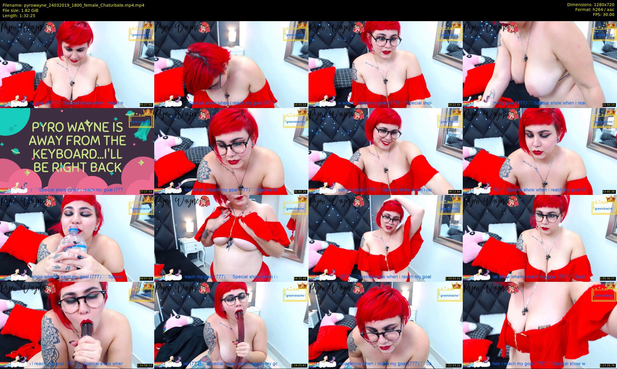 pyrowayne — 93 minute Chaturbate female cam show recording, 720p, Mar 24, 2019