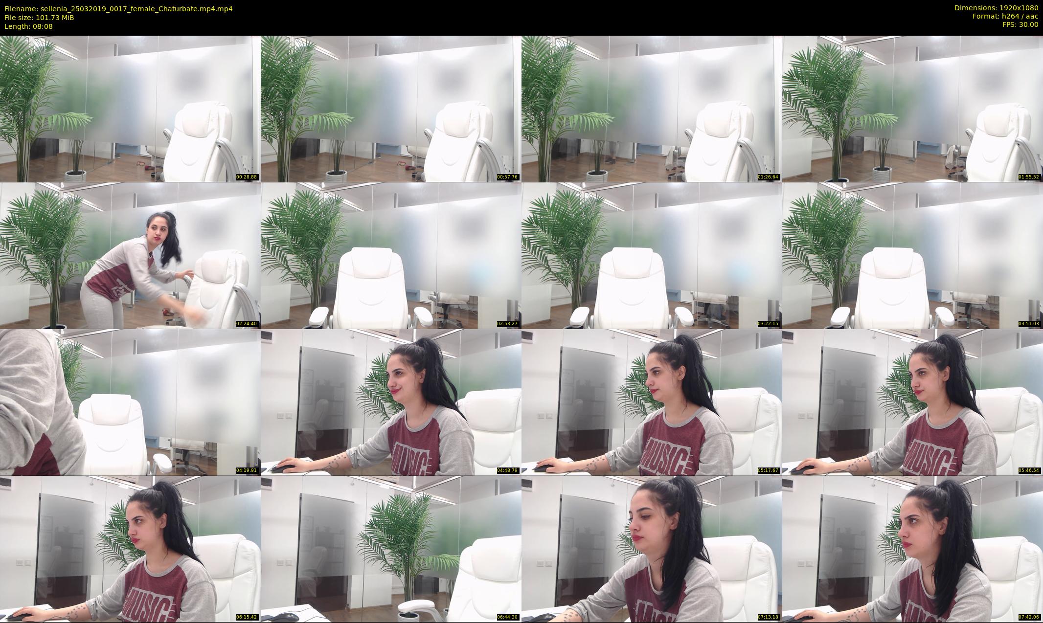sellenia — 9 minute Chaturbate female cam show recording, 1080p, Mar 25, 2019