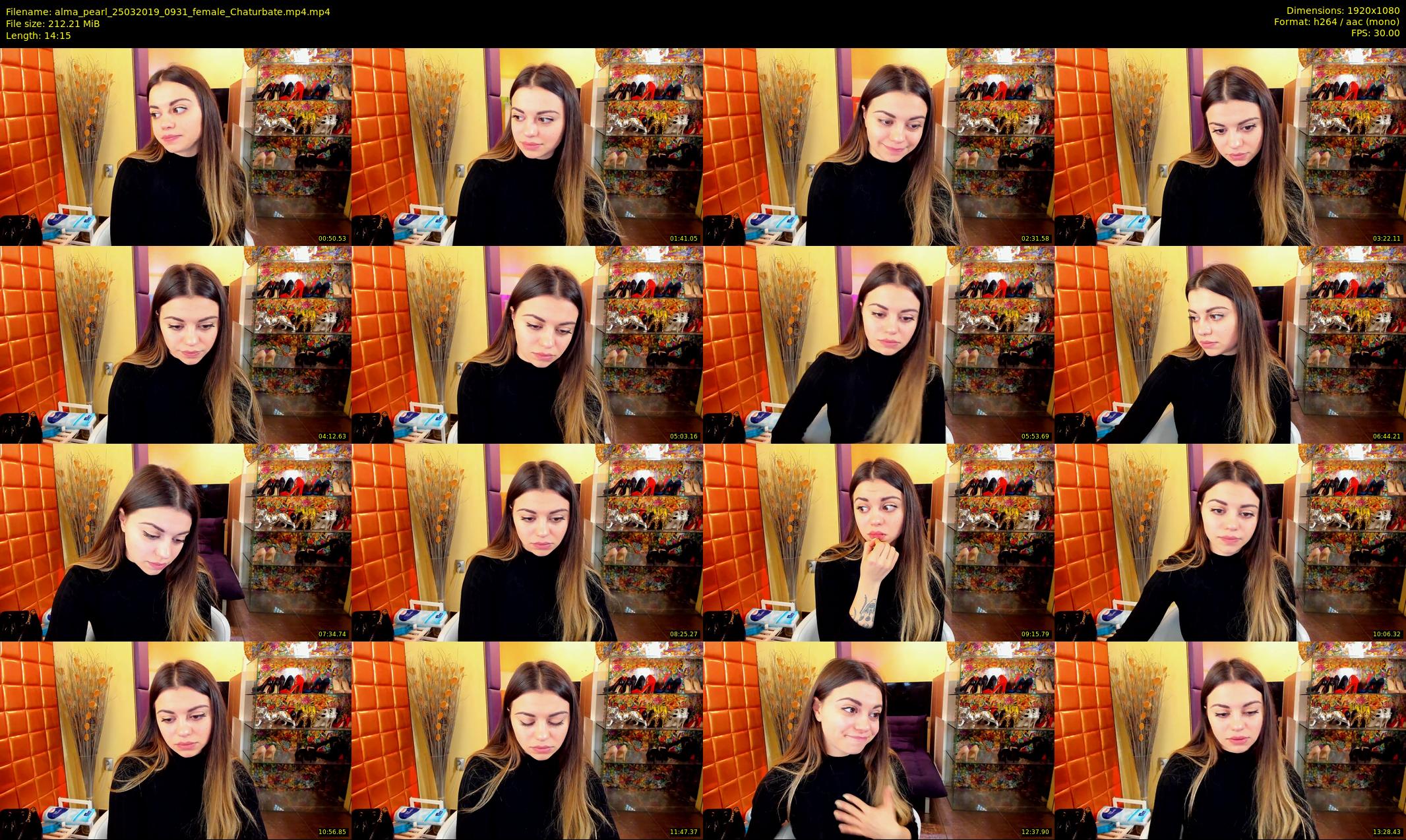 alma_pearl — 15 minute Chaturbate female cam show recording, 1080p, Mar 25, 2019