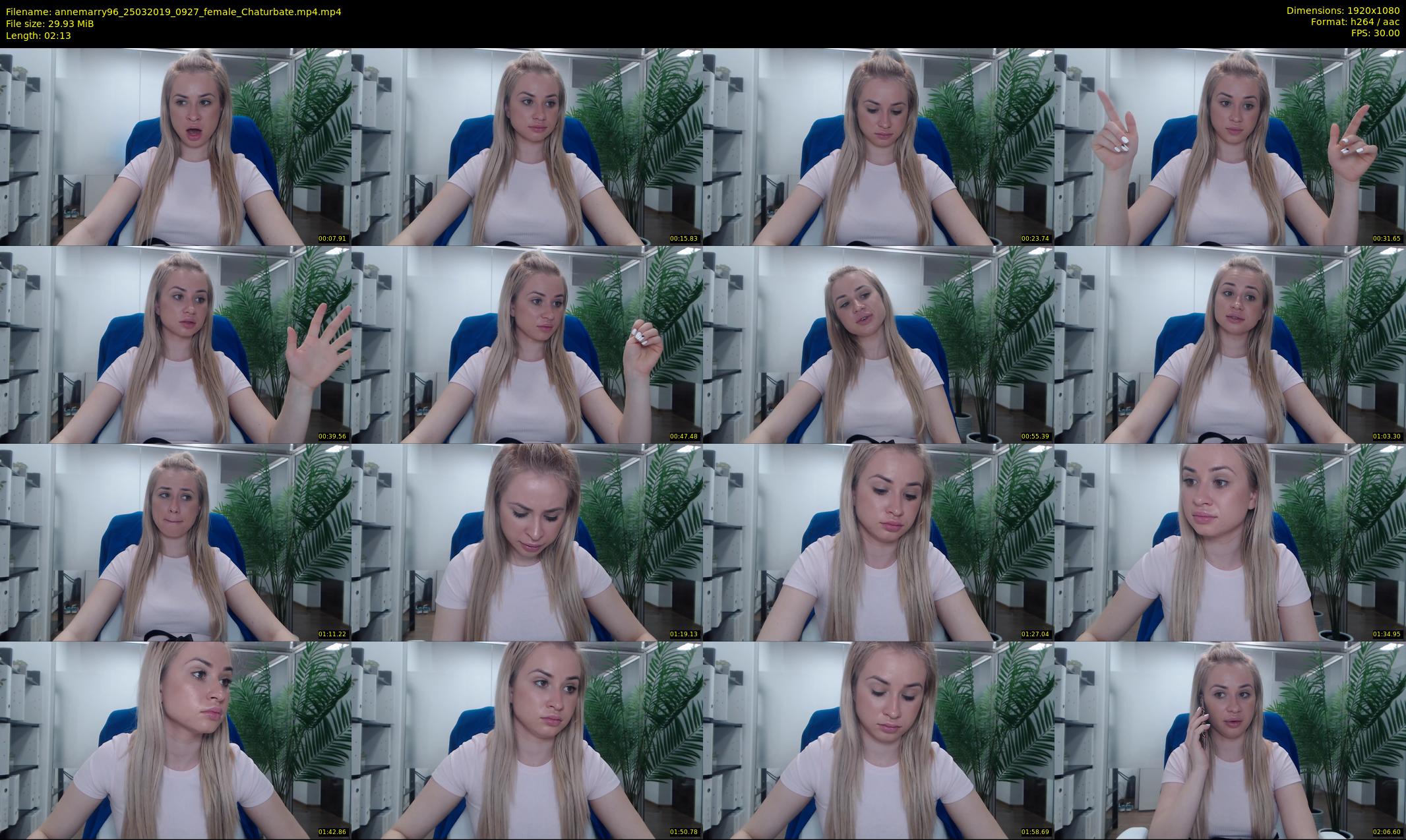 annemarry96 — 3 minute Chaturbate female cam show recording, 1080p, Mar 25, 2019