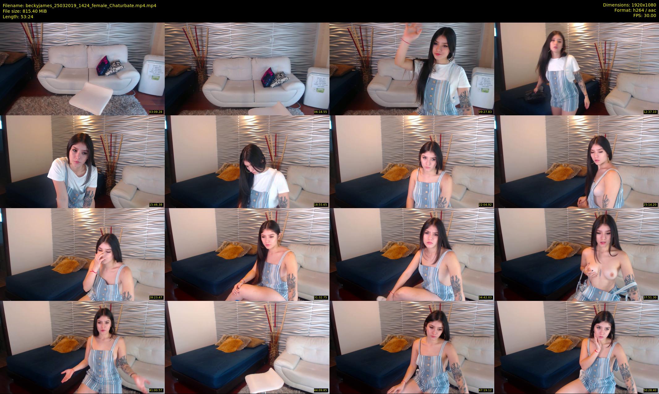 beckyjames — 54 minute Chaturbate female cam show recording, 1080p, Mar 25, 2019