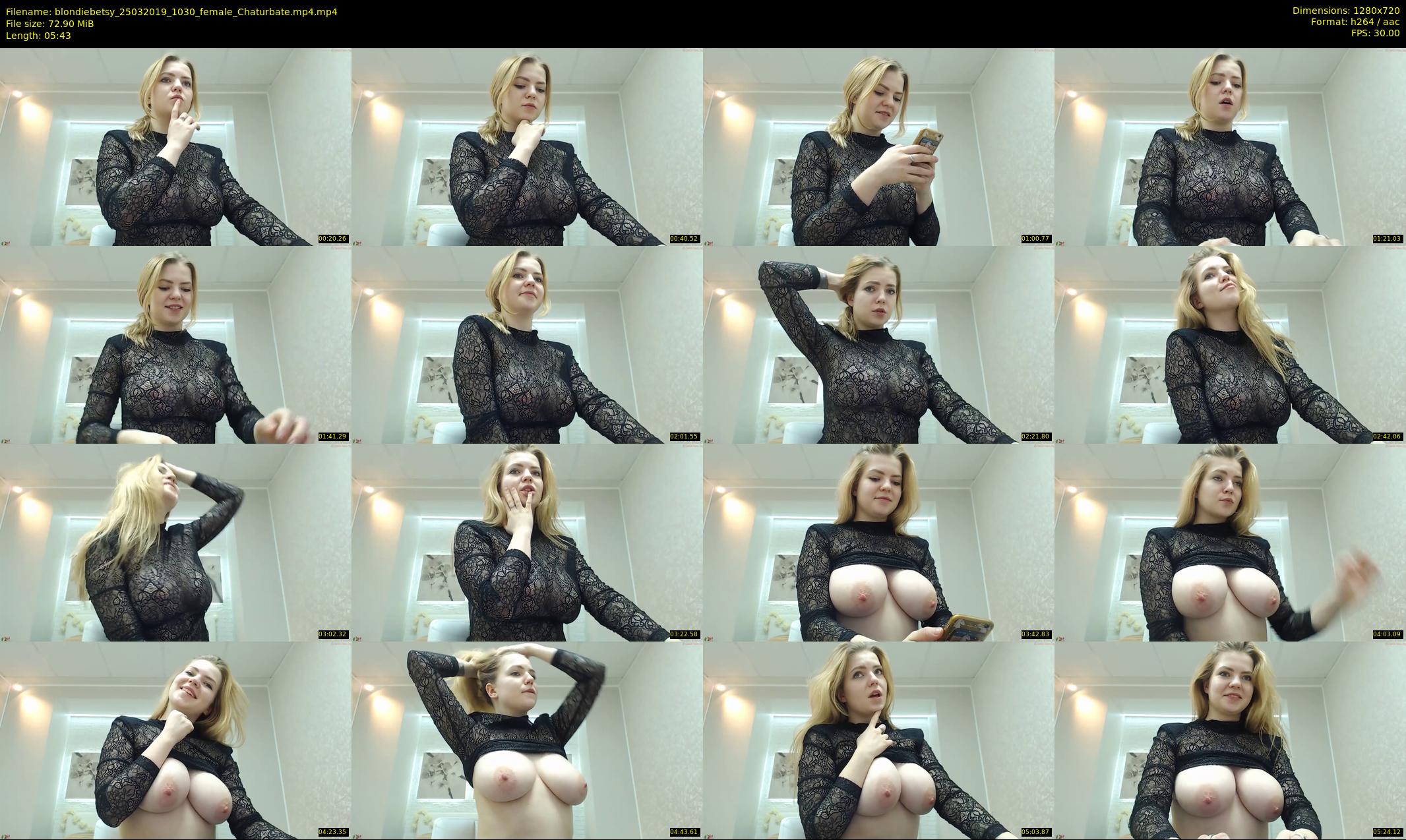 blondiebetsy — 6 minute Chaturbate female cam show recording, 720p, Mar 25, 2019