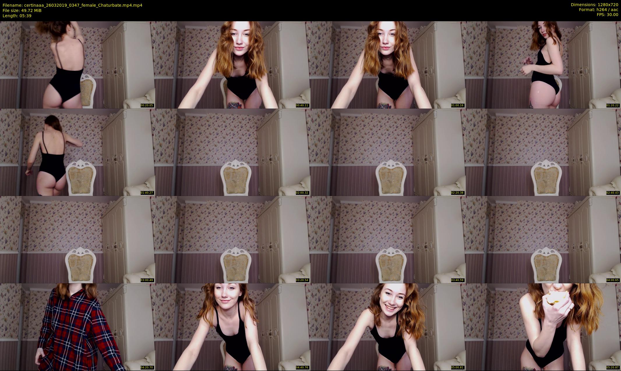 certinaaa — 6 minute Chaturbate female cam show recording, 720p, Mar 26, 2019