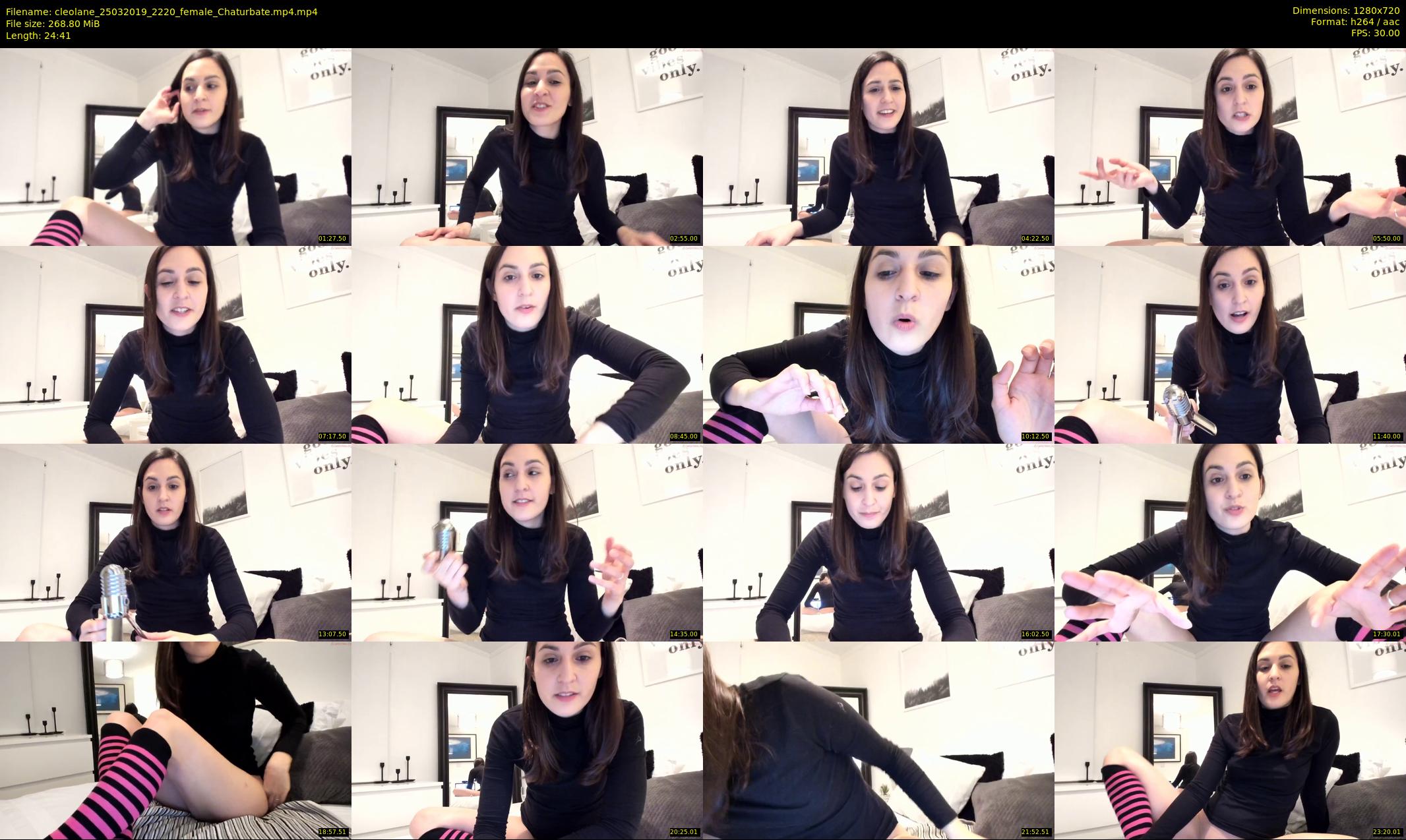 cleolane — 25 minute Chaturbate female cam show recording, 720p, Mar 25, 2019