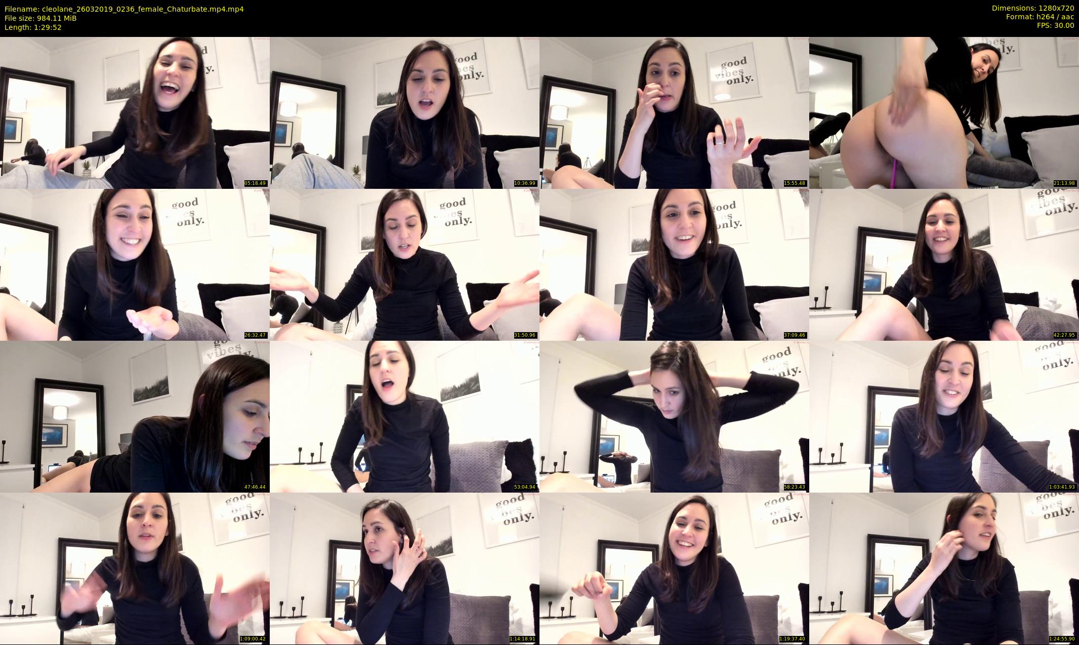 cleolane — 90 minute Chaturbate female cam show recording, 720p, Mar 26, 2019