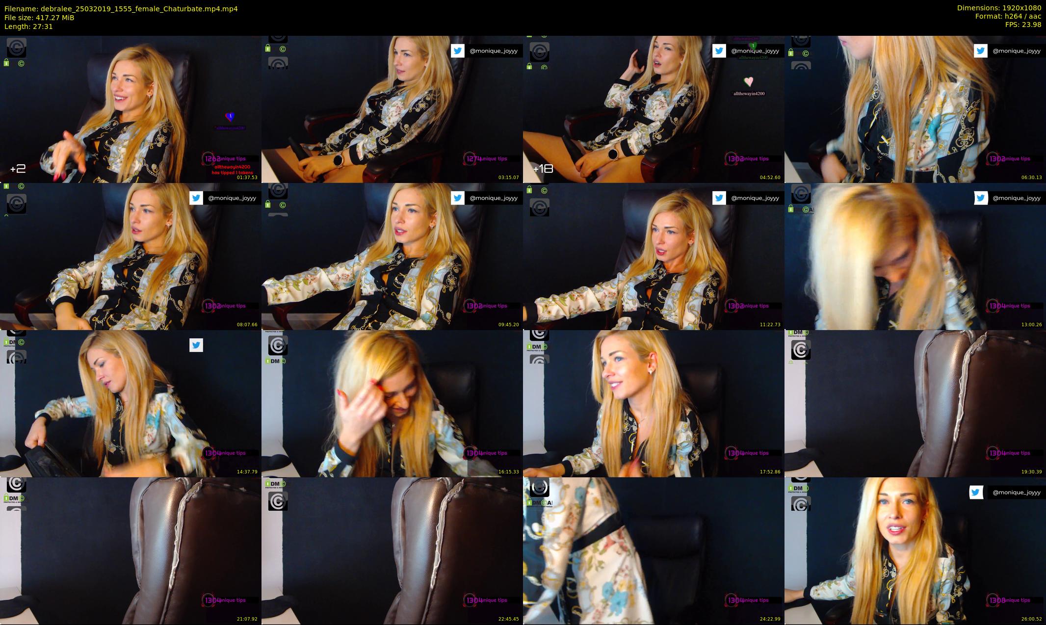 debralee — 28 minute Chaturbate female cam show recording, 1080p, Mar 25, 2019