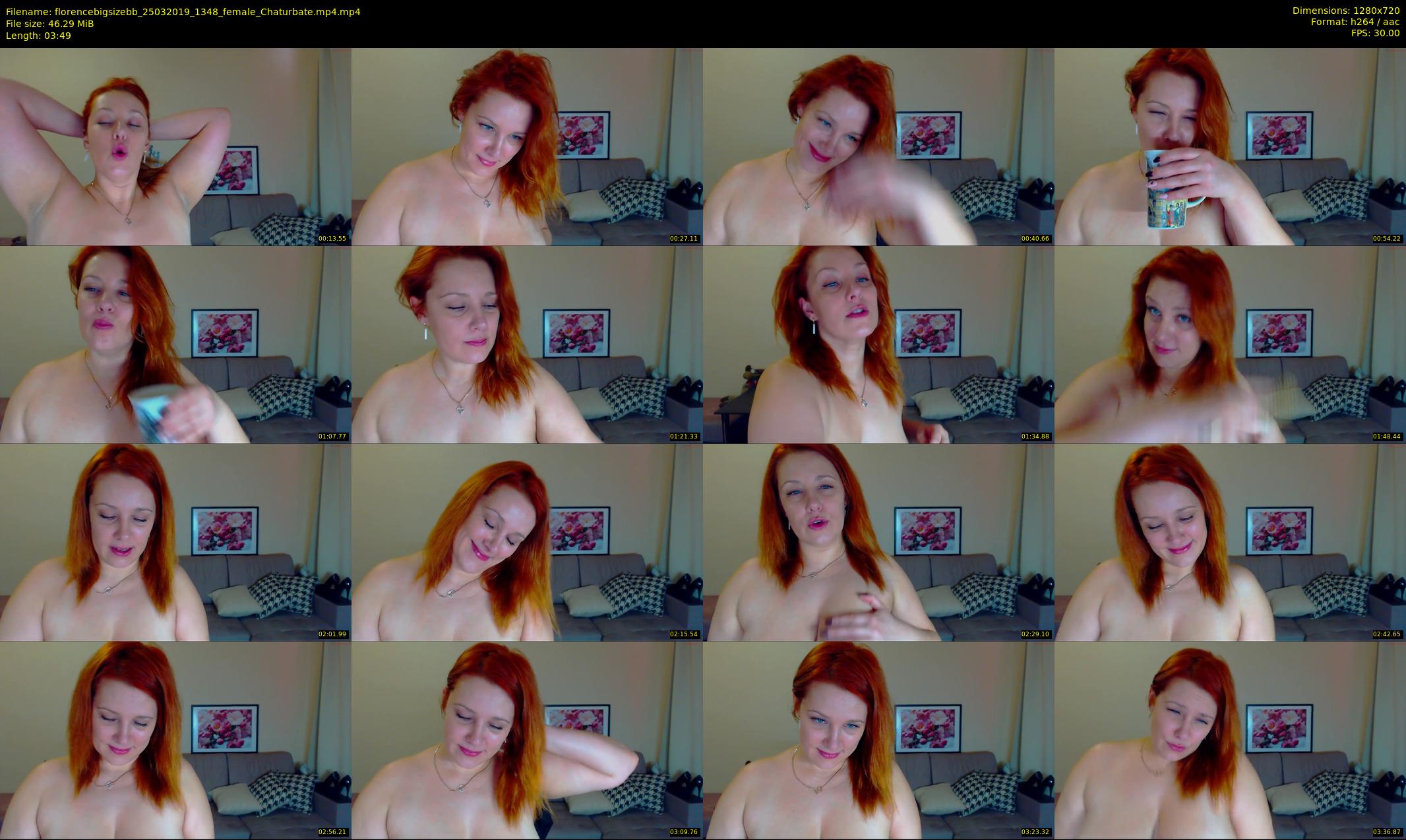 florencebigsizebb — 4 minute Chaturbate female cam show recording, 720p, Mar 25, 2019