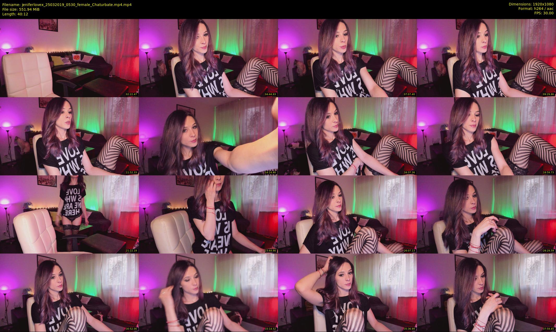 jeniferlovex — 41 minute Chaturbate female cam show recording, 1080p, Mar 25, 2019