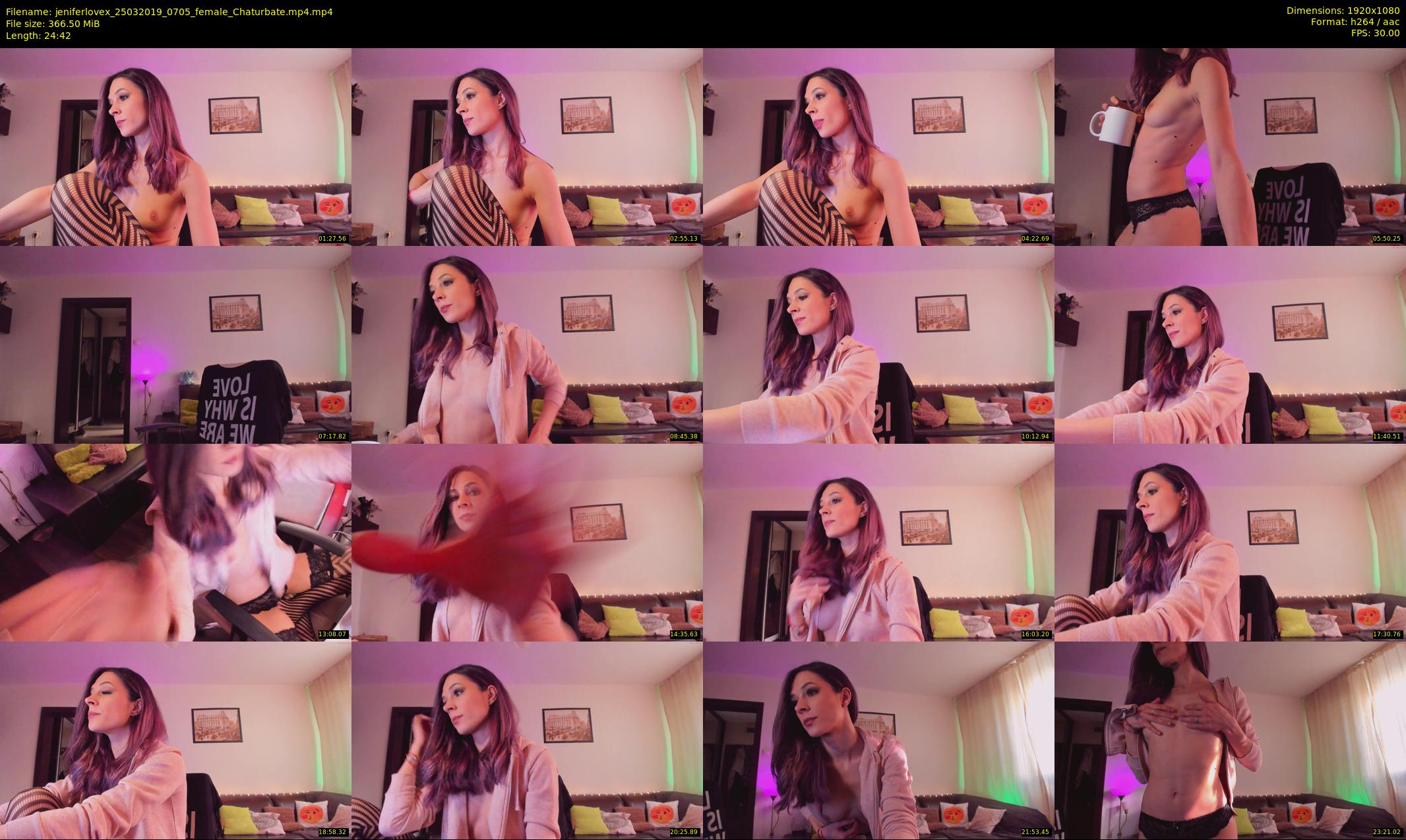 jeniferlovex — 25 minute Chaturbate female cam show recording, 1080p, Mar 25, 2019