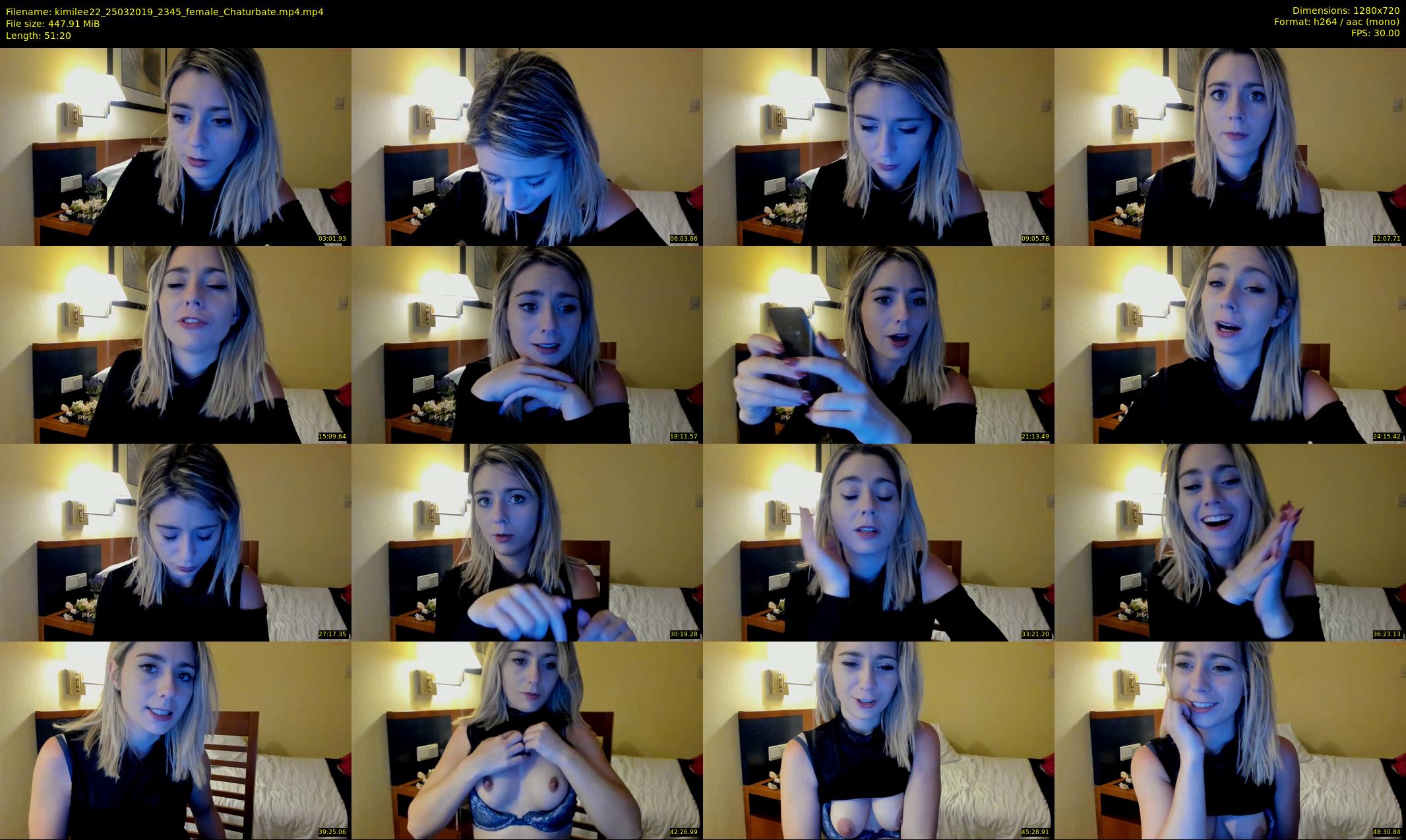 kimilee22 — 52 minute Chaturbate female cam show recording, 720p, Mar 25, 2019
