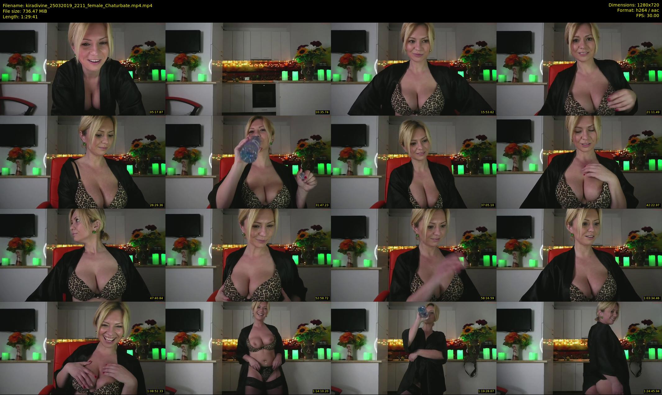 kiradivine — 90 minute Chaturbate female cam show recording, 720p, Mar 25, 2019