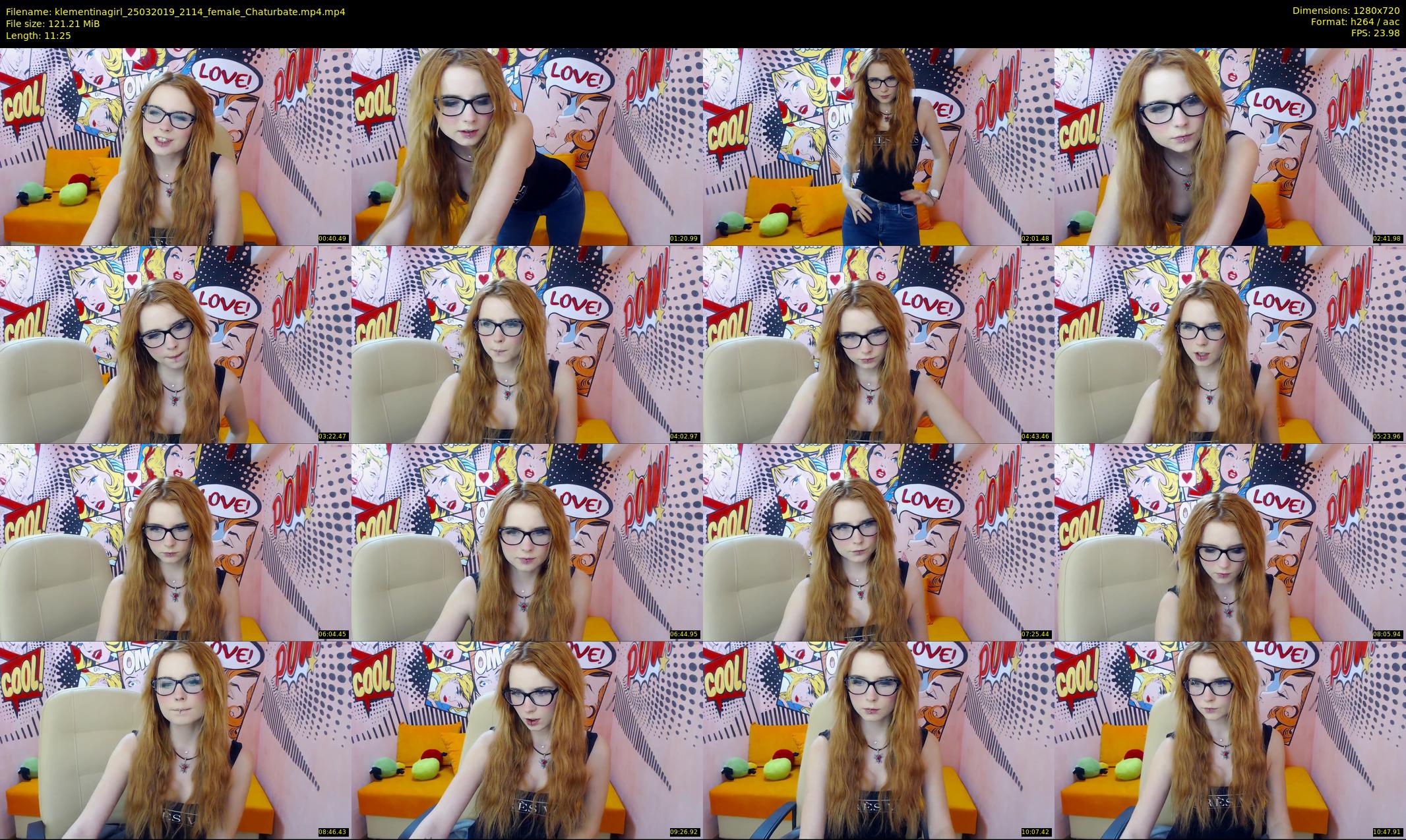 klementinagirl — 12 minute Chaturbate female cam show recording, 720p, Mar 25, 2019