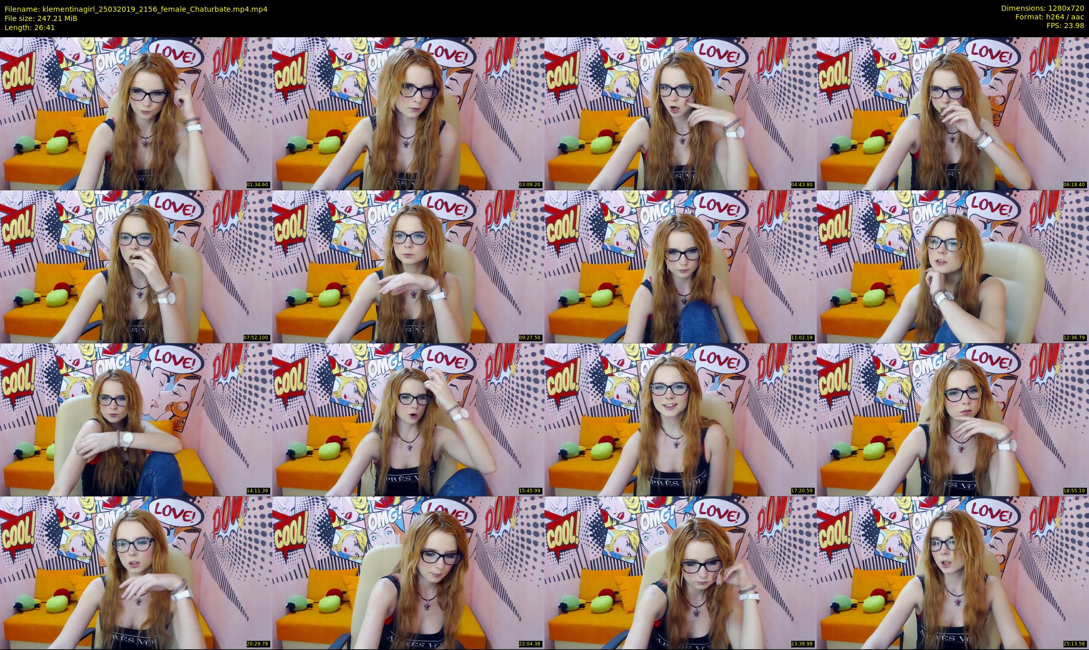 klementinagirl — 27 minute Chaturbate female cam show recording, 720p, Mar 25, 2019