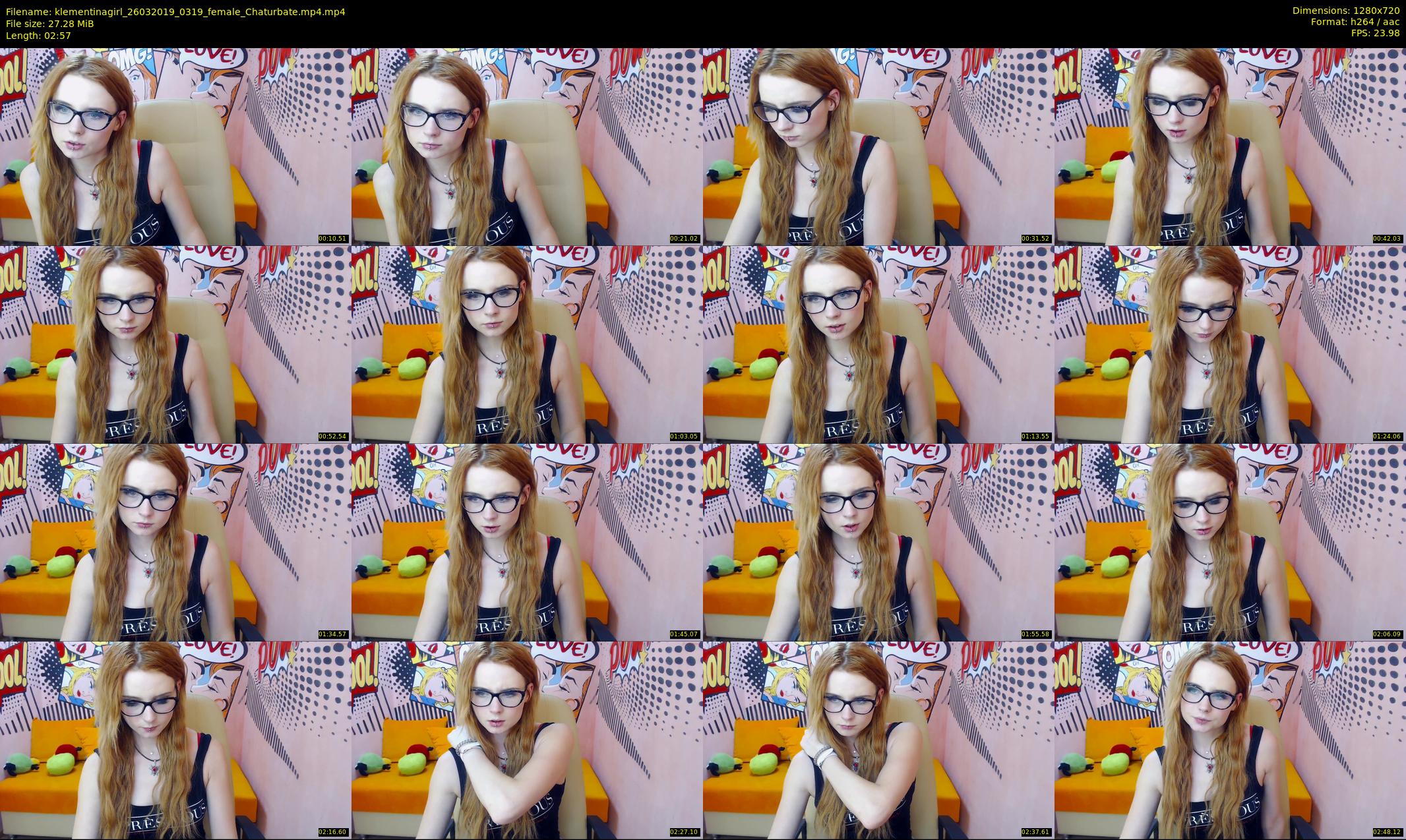 klementinagirl — 3 minute Chaturbate female cam show recording, 720p, Mar 26, 2019