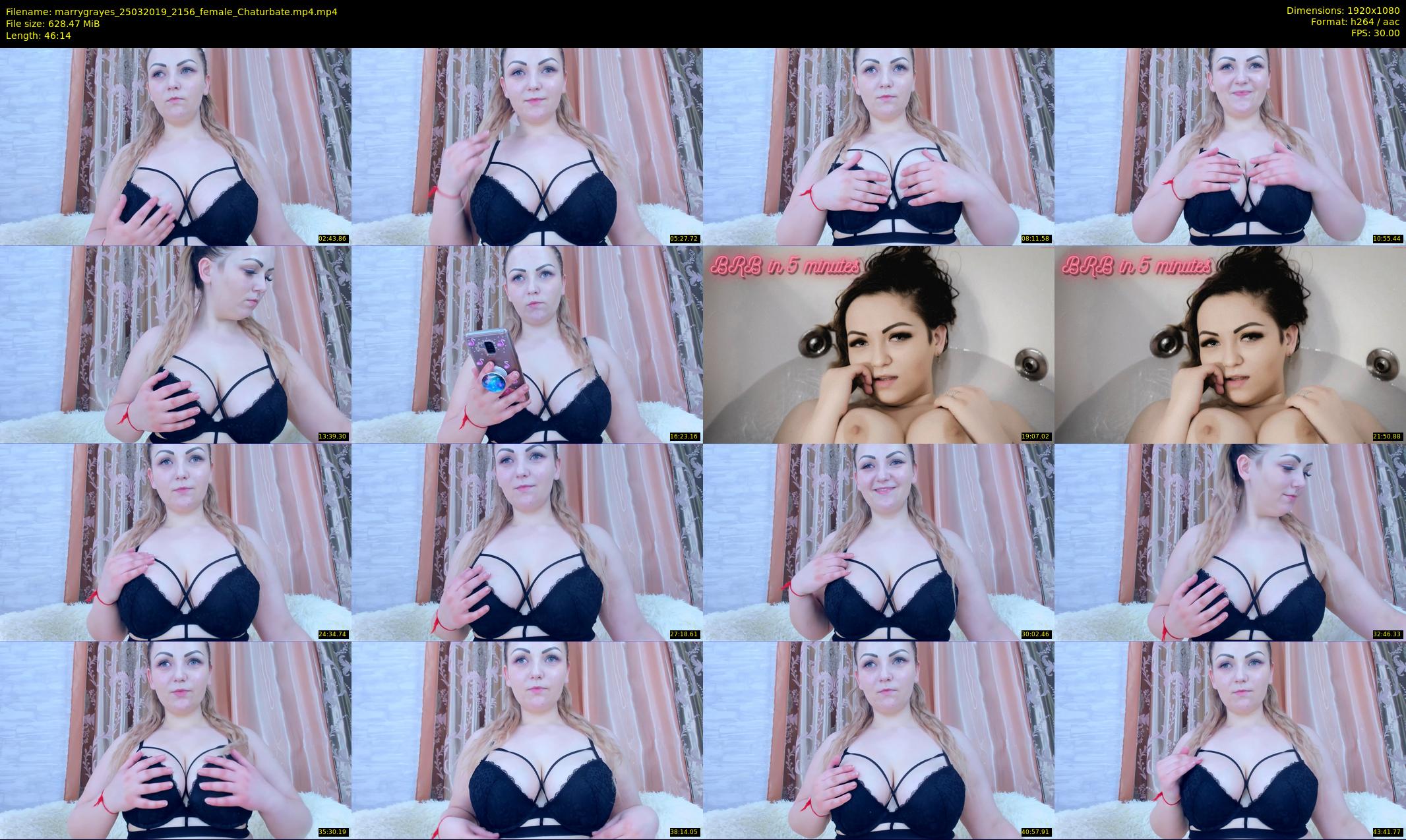 marrygrayes — 47 minute Chaturbate female cam show recording, 1080p, Mar 25, 2019