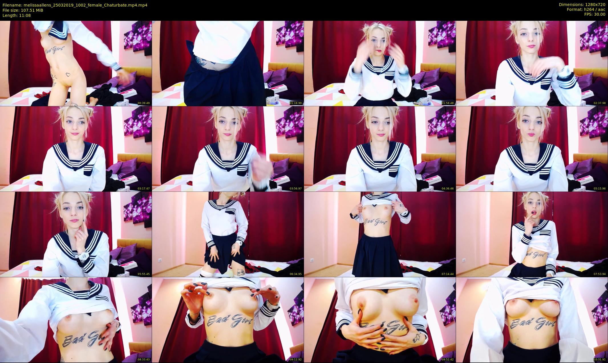 melissaallens — 12 minute Chaturbate female cam show recording, 720p, Mar 25, 2019