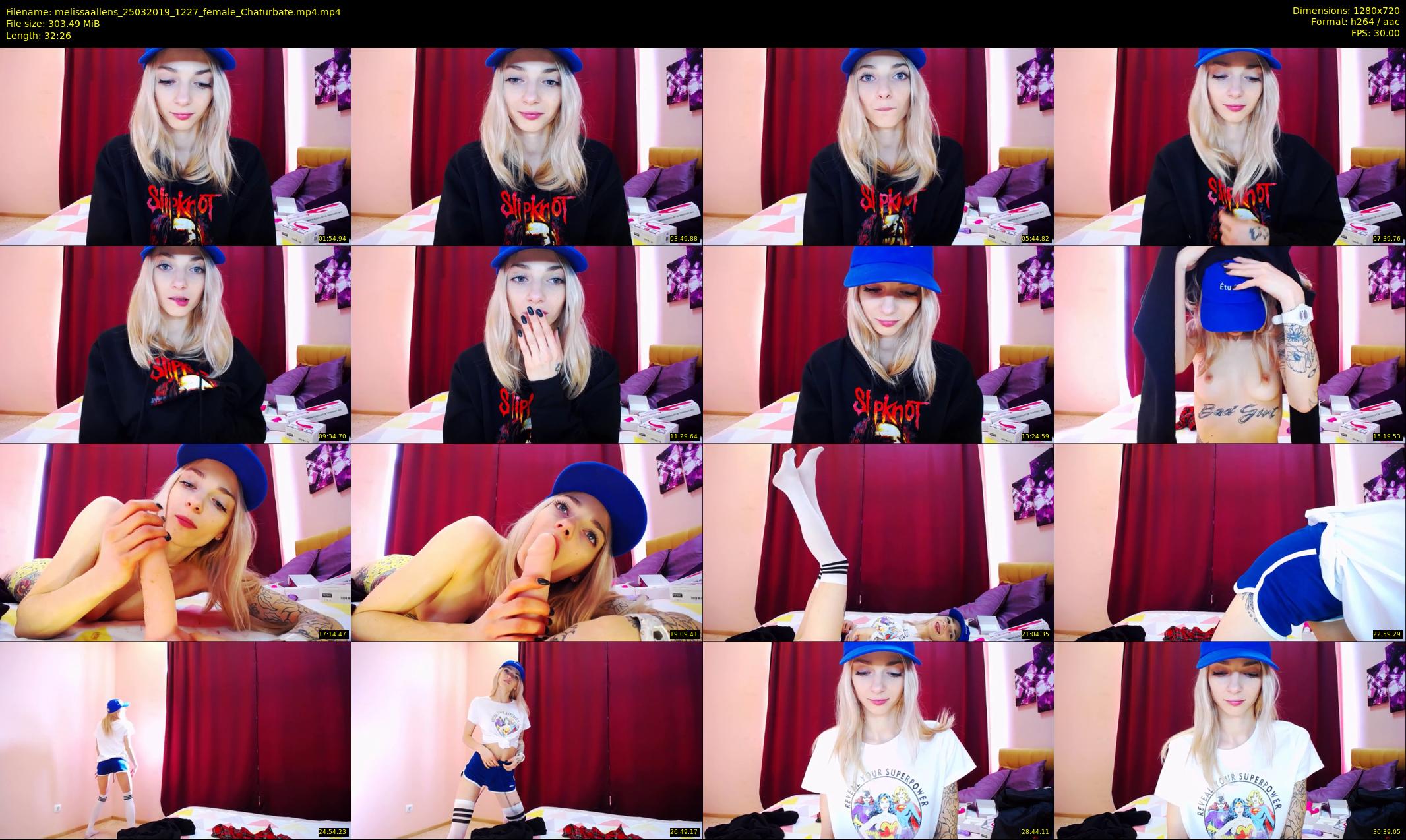 melissaallens — 33 minute Chaturbate female cam show recording, 720p, Mar 25, 2019