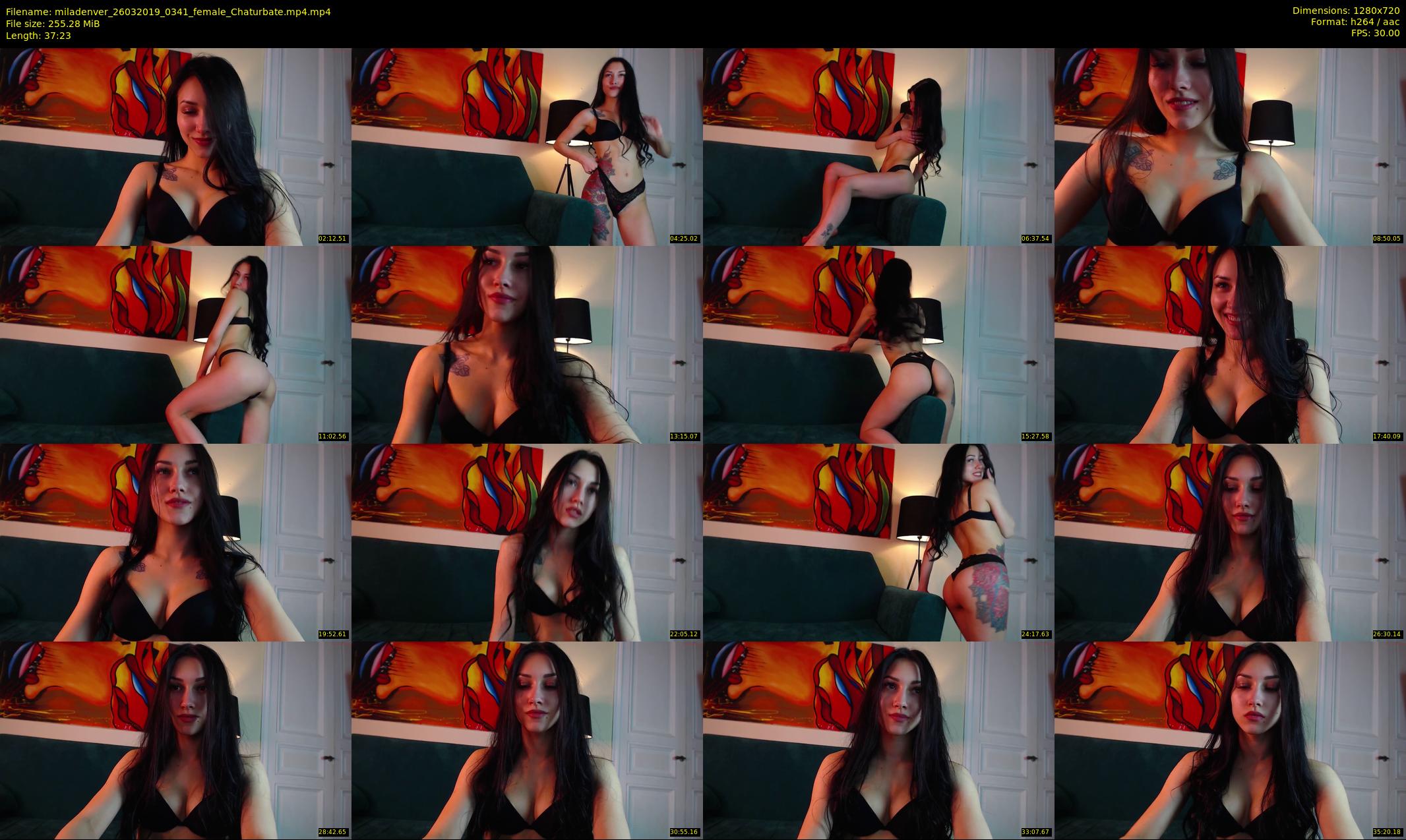 miladenver — 38 minute Chaturbate female cam show recording, 720p, Mar 26, 2019