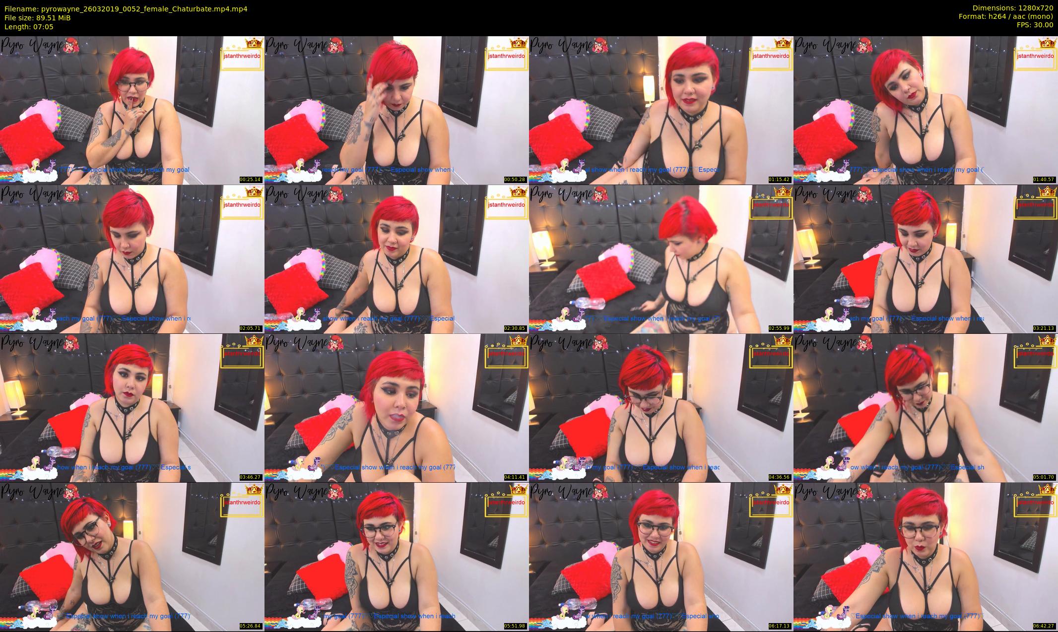pyrowayne — 8 minute Chaturbate female cam show recording, 720p, Mar 26, 2019