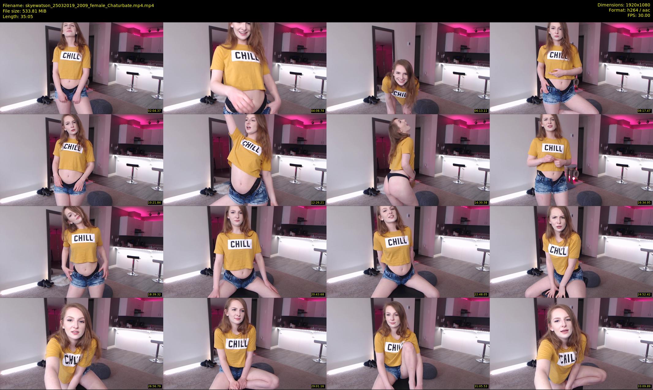 skyewatson — 36 minute Chaturbate female cam show recording, 1080p, Mar 25, 2019
