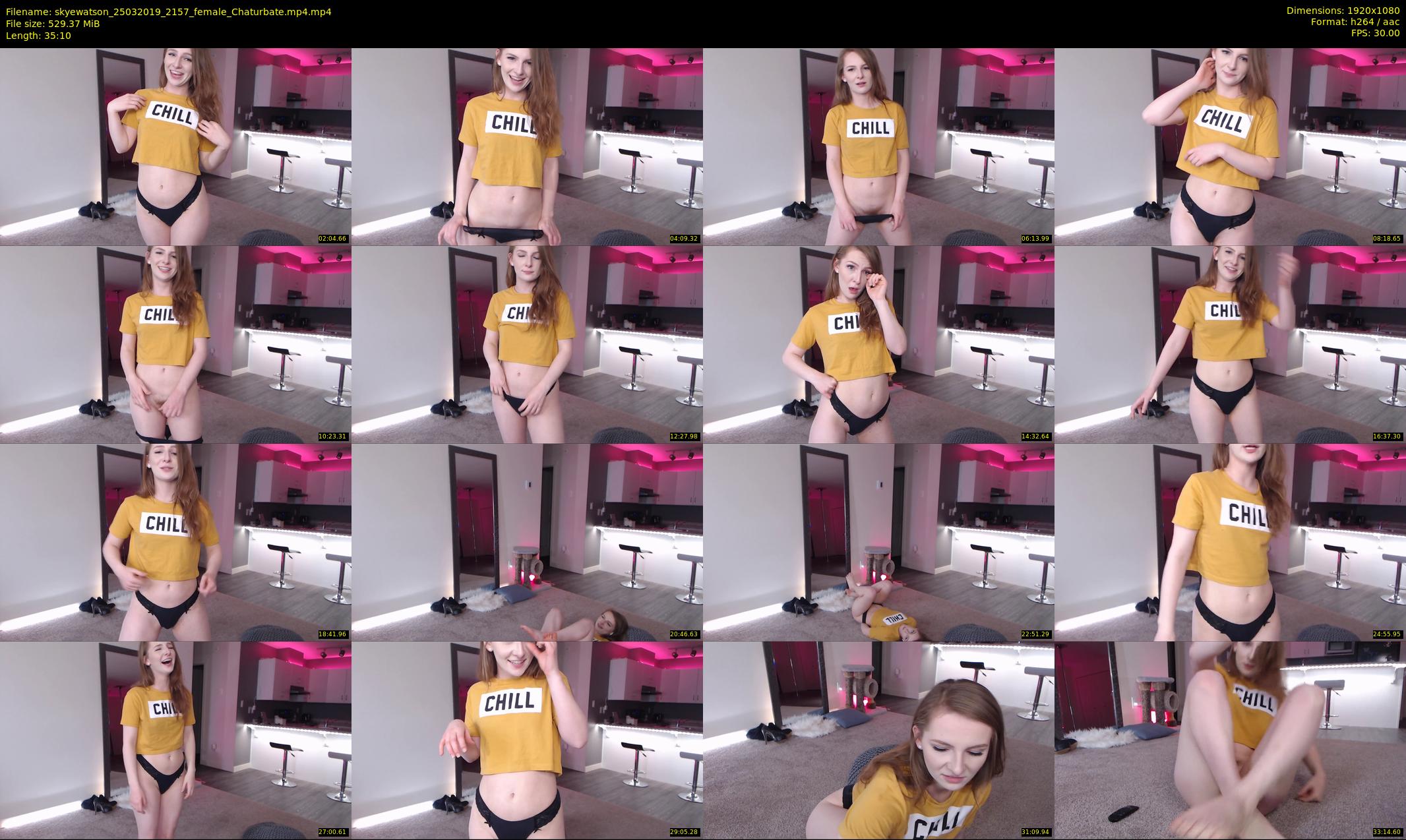 skyewatson — 36 minute Chaturbate female cam show recording, 1080p, Mar 25, 2019